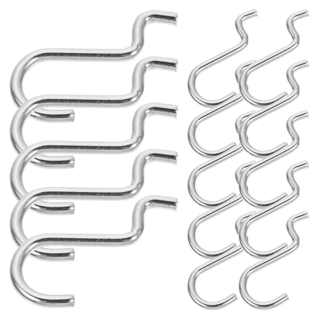 Ganchos en J de Metal Gadpiparty 20pcs para Tablero de Clavos