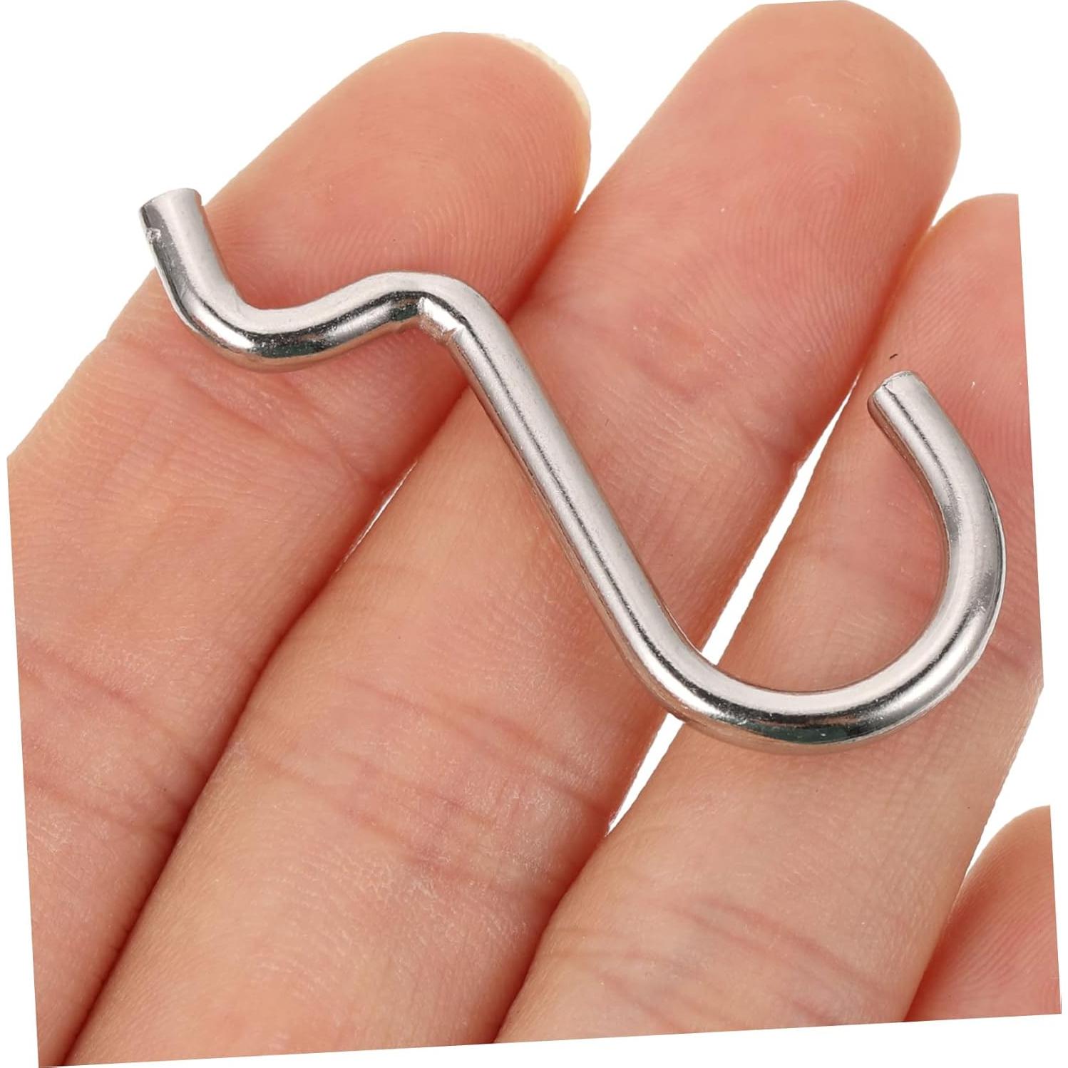 Ganchos en J de Metal Gadpiparty 20pcs para Tablero de Clavos