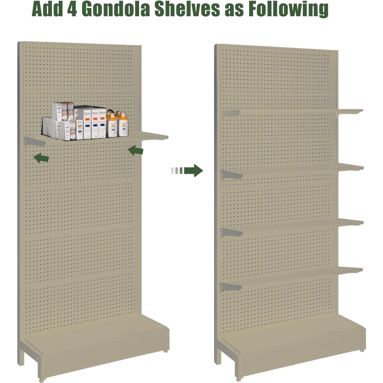 Soporte de Exhibición NectaCol Pegboard 94x196 cm Crema