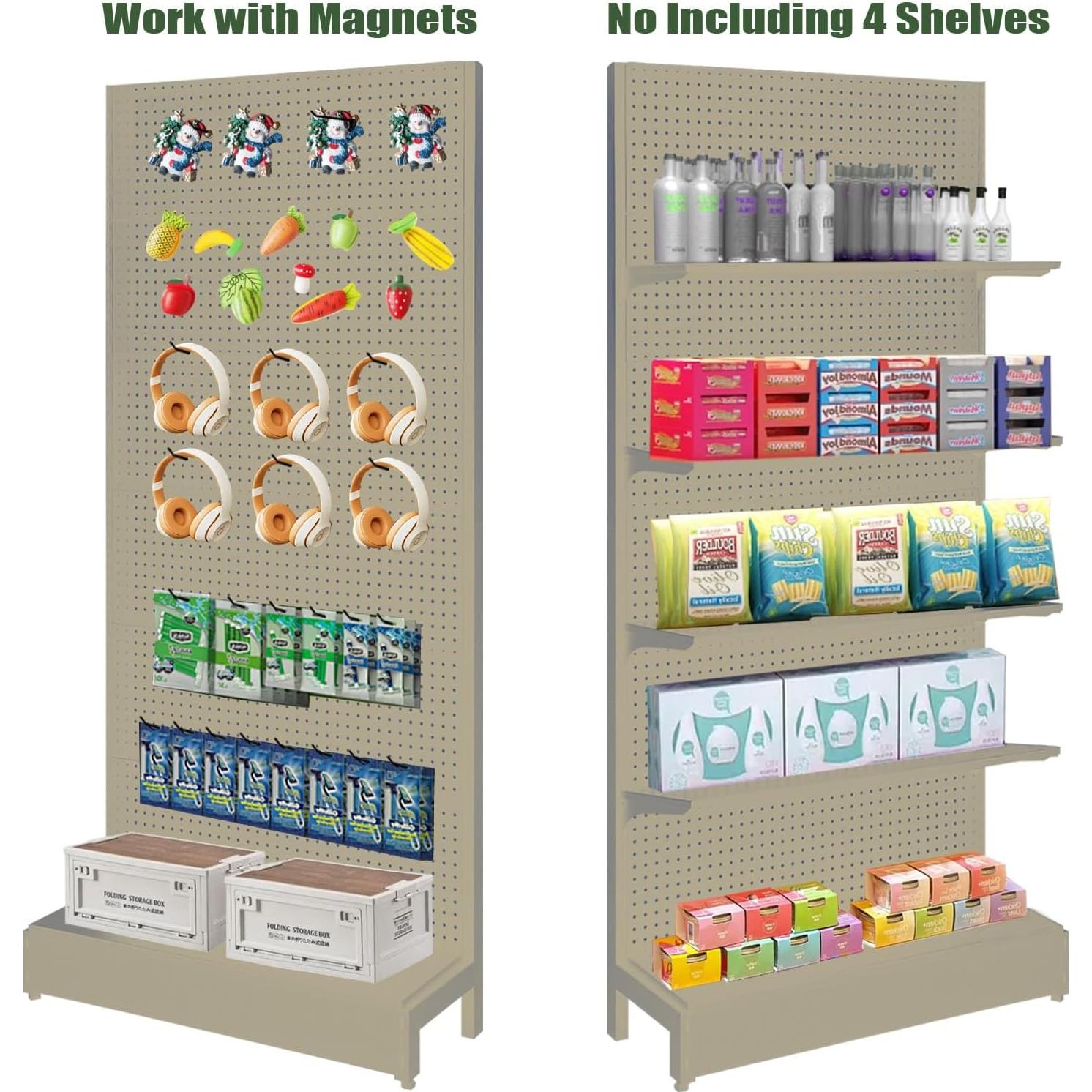 Soporte de Exhibición NectaCol Pegboard 94x196 cm Crema