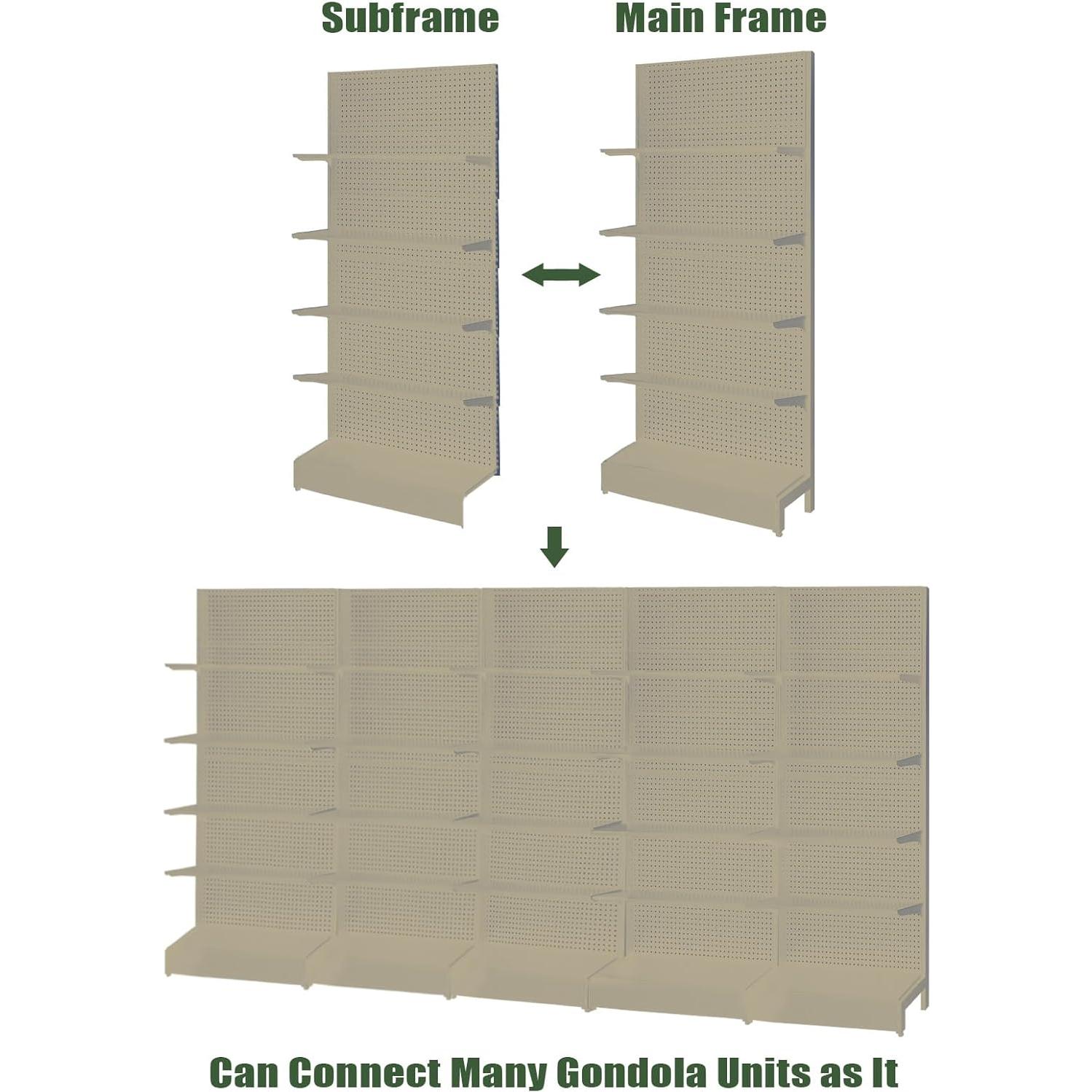 Soporte de Exhibición NectaCol Pegboard 94x196 cm Crema