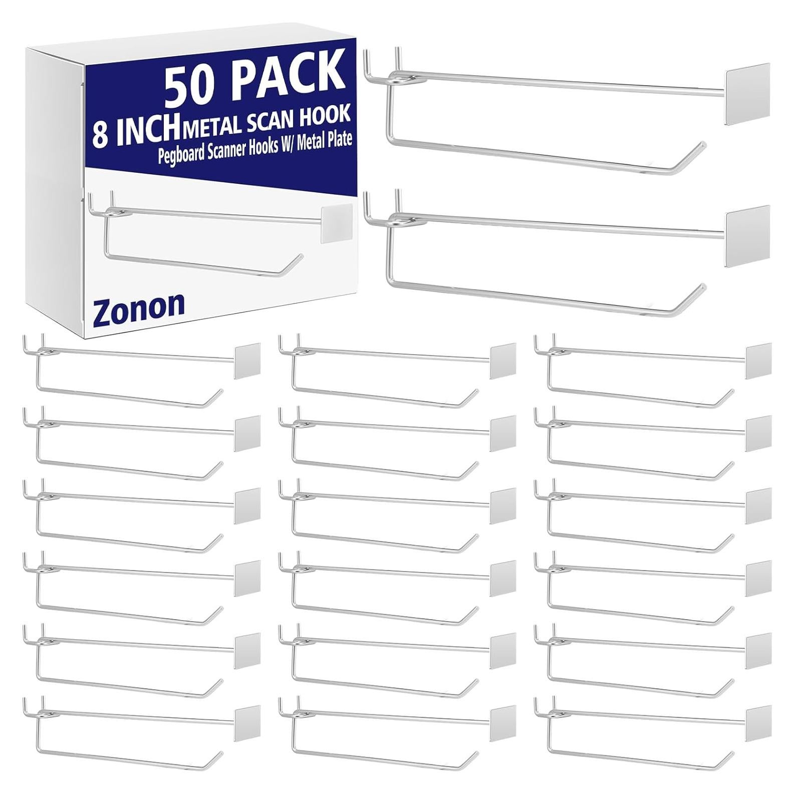 Paquete de 50 Ganchos para Tablero de Clavos Zonon 20.32cm