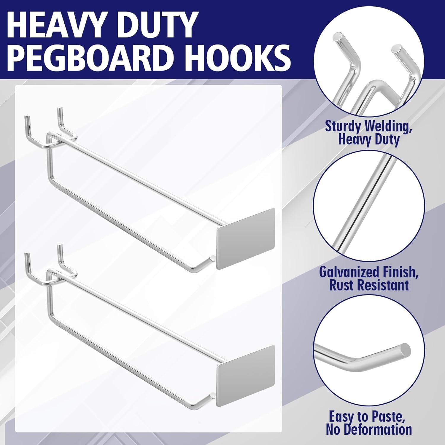 Paquete de 50 Ganchos para Tablero de Clavos Zonon 20.32cm