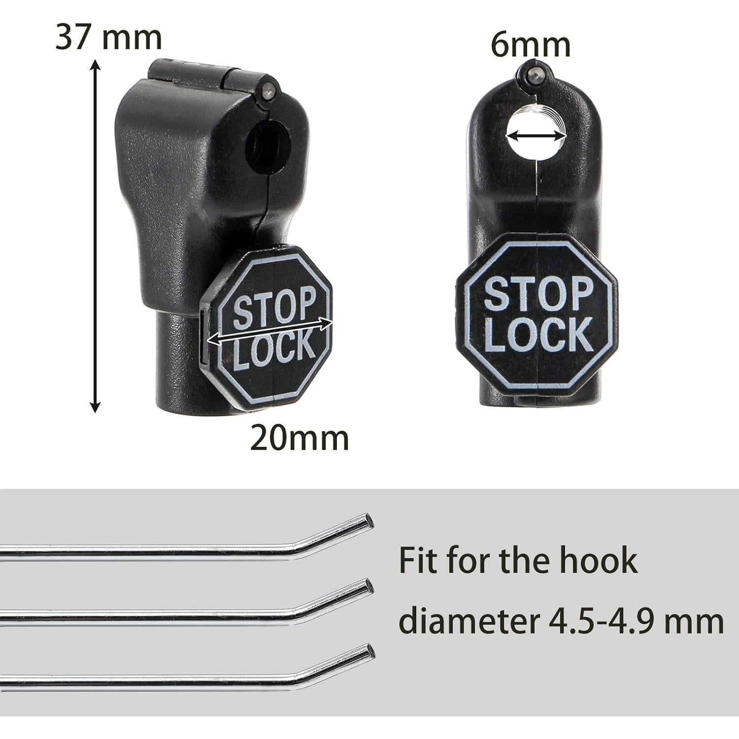 Cerraduras de Ganchos de Plástico TOPZEA 120 Unidades 6 mm