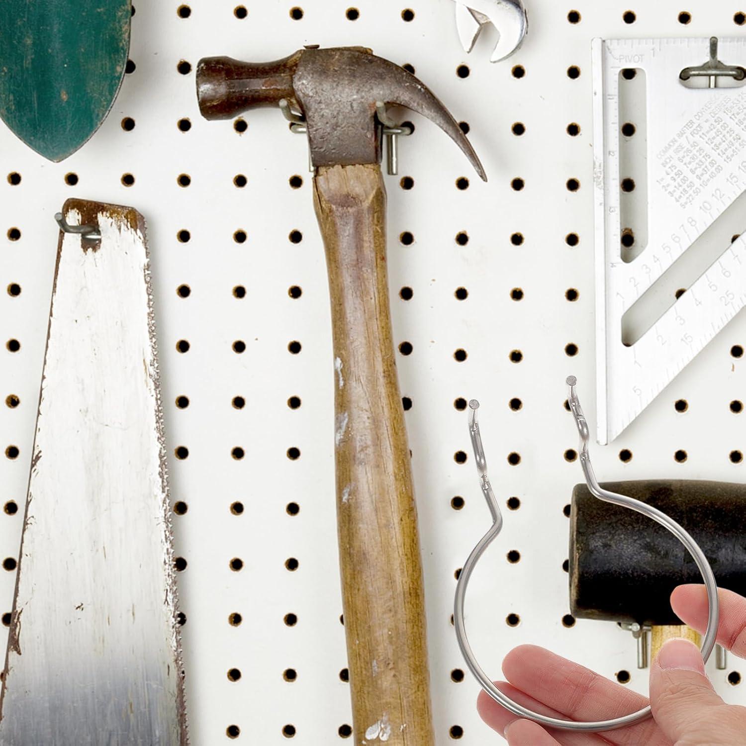Ganchos en J Angoily 10 Piezas para Pegboard - Organizador de Cocina