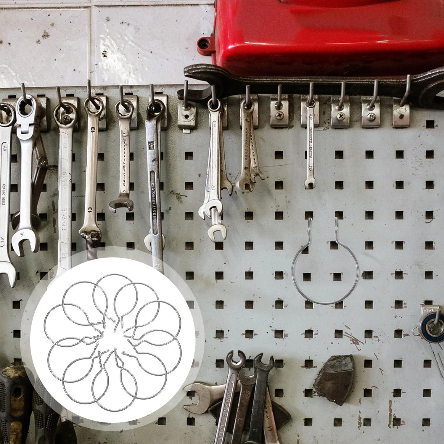 Ganchos en J Angoily 10 Piezas para Pegboard - Organizador de Cocina