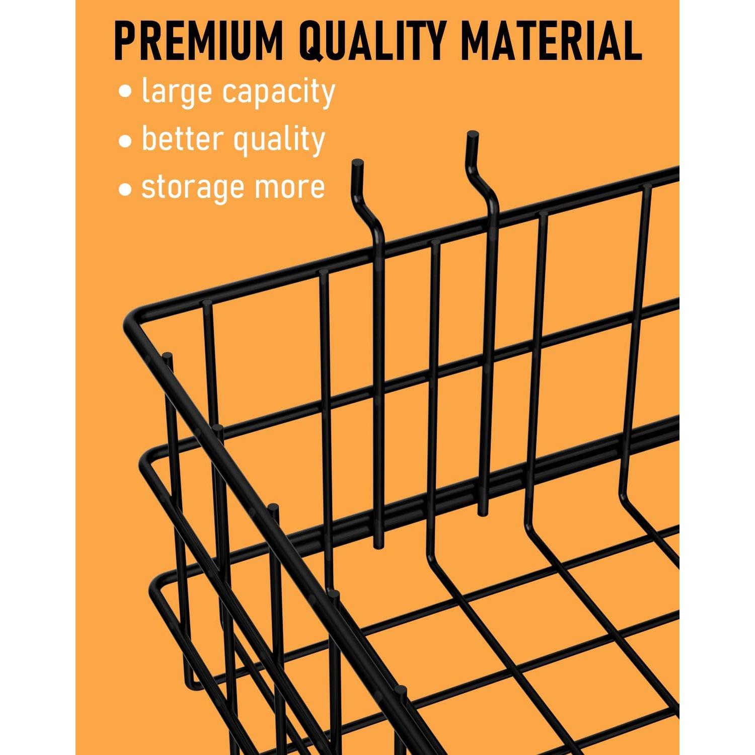 Cestas de Alambre INCLY para Tablero Perforado 4 Piezas