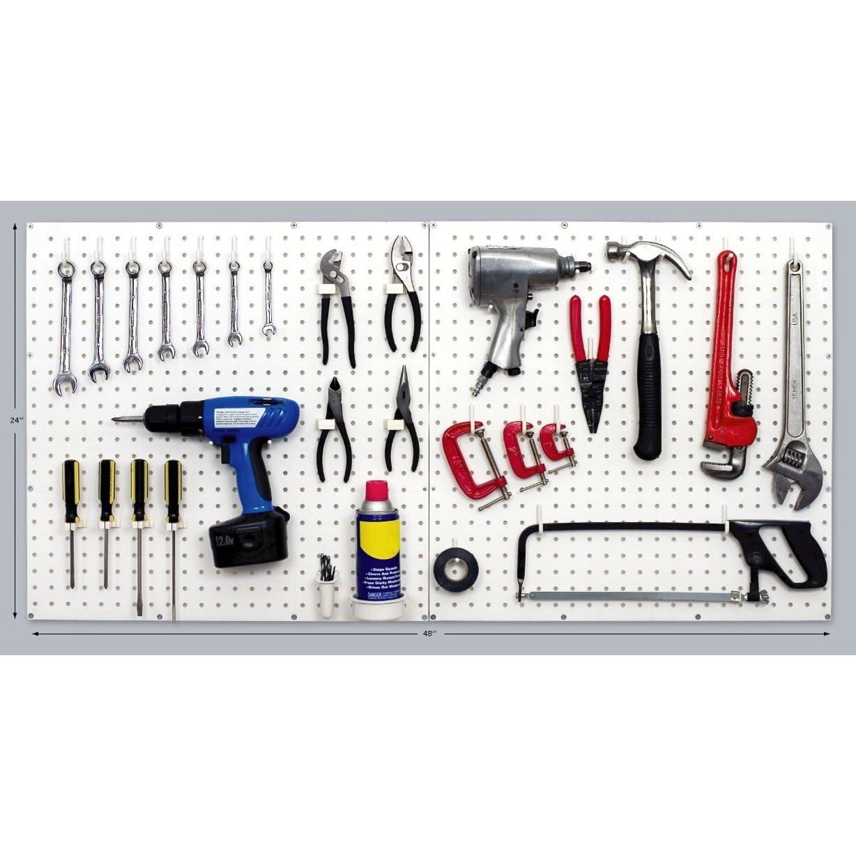 Paneles de Tablero de Clavos WallPeg 60x60 cm (2 unidades, Blanco)