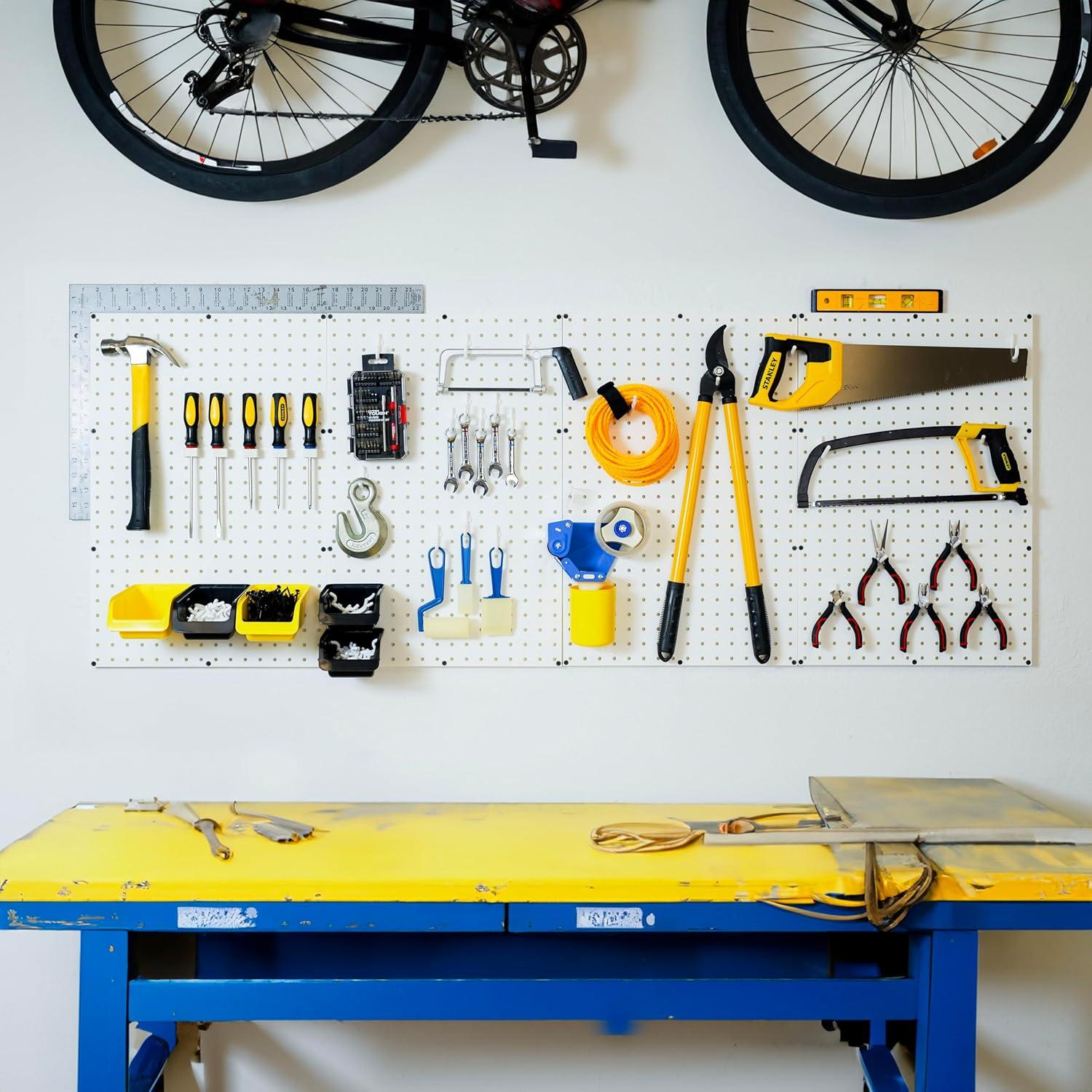 Paneles de Tablero de Clavos WallPeg 60x60 cm (2 unidades, Blanco)