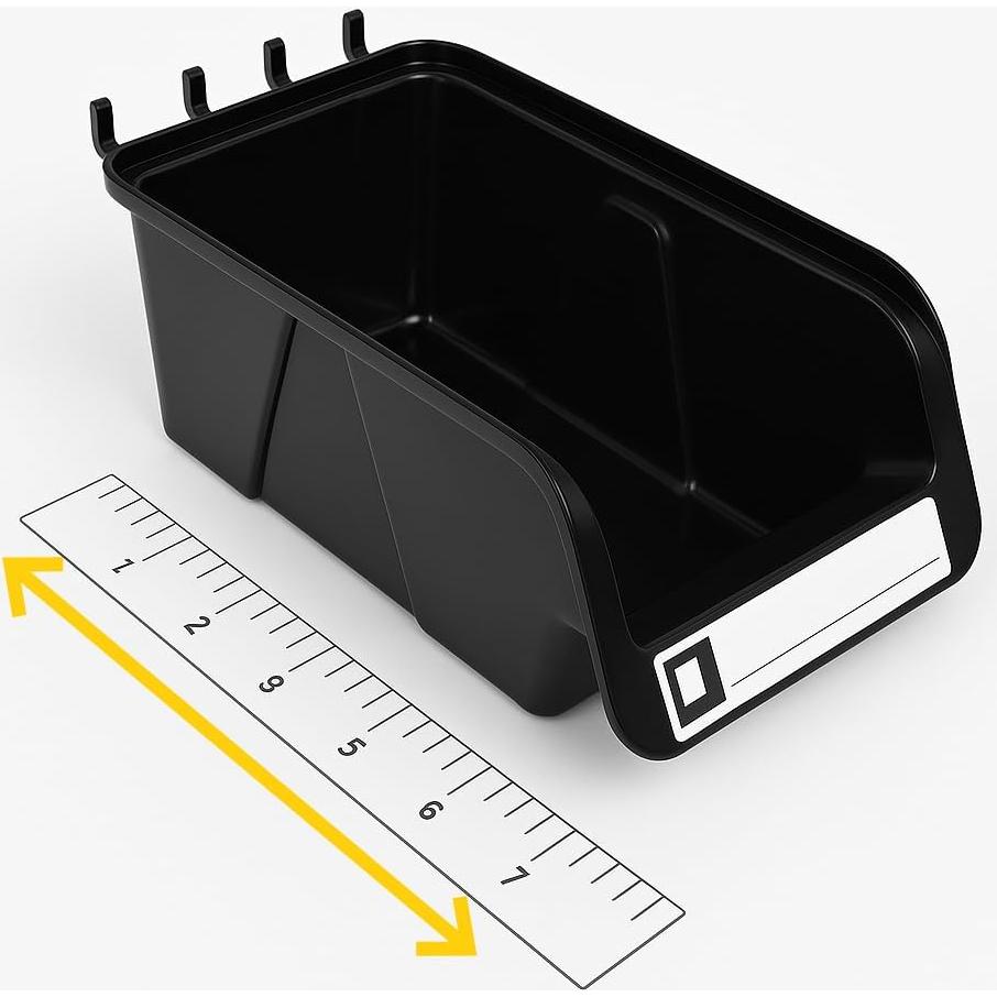 Bins de Tablero de Clavos WallPeg - 6 de 17.78 cm y 6 de 12.7 cm