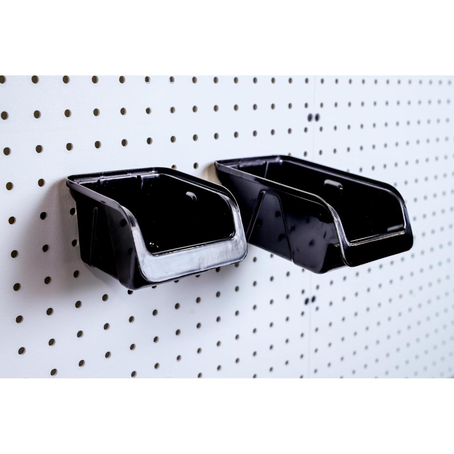 Bins de Tablero de Clavos WallPeg - 6 de 17.78 cm y 6 de 12.7 cm