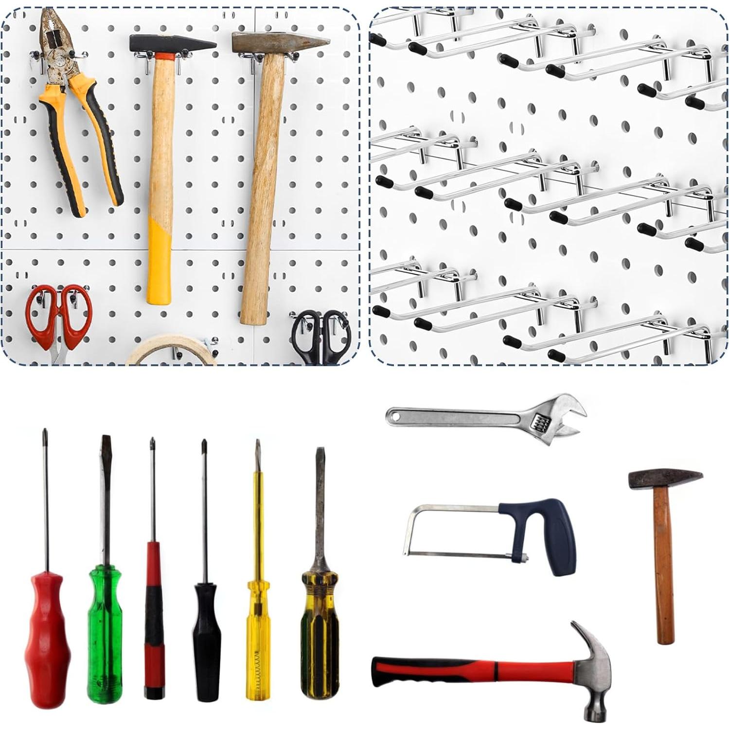 16 Ganchos Dobles para Tablero de Clavos JOUTYFOR 10.16 cm