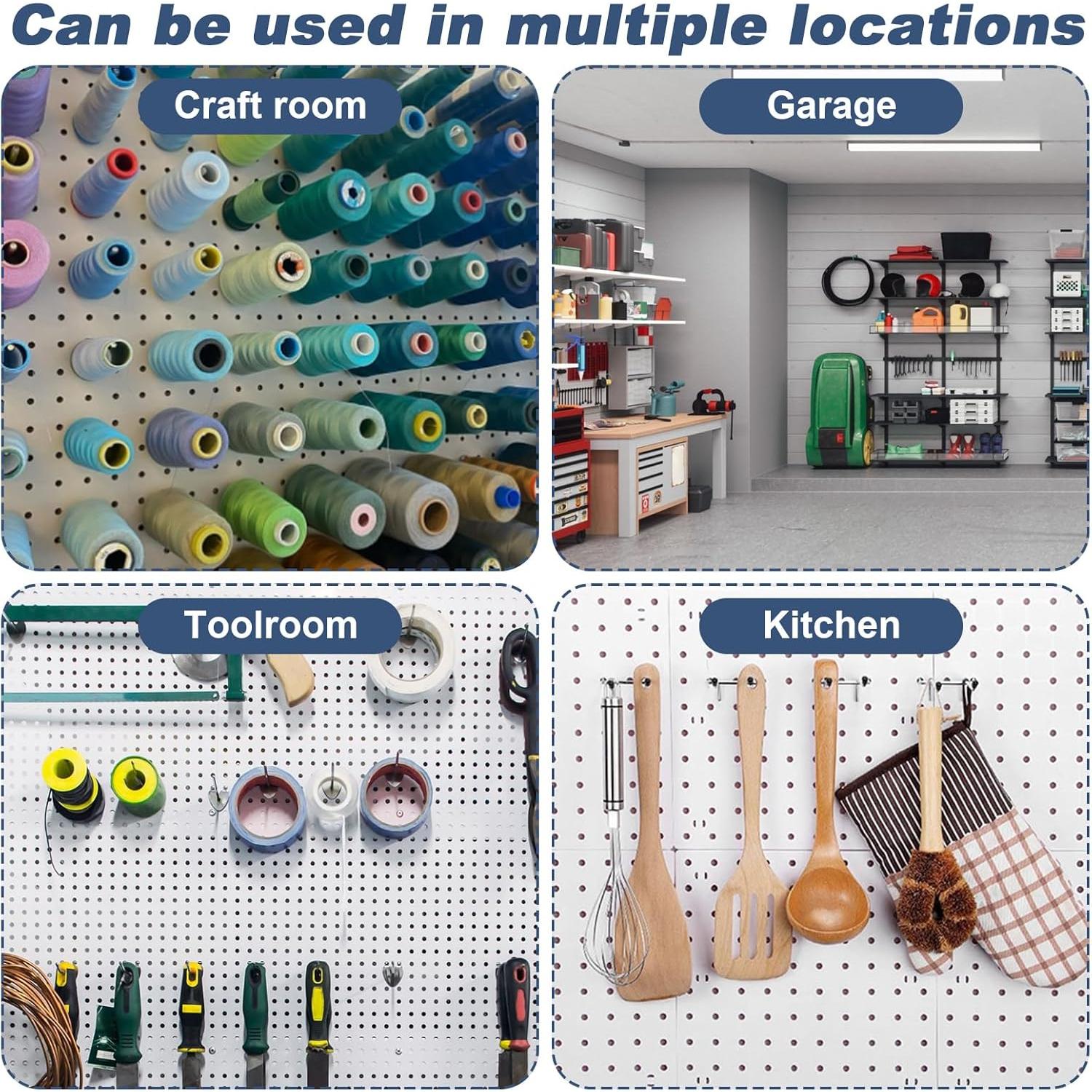 16 Ganchos Dobles para Tablero de Clavos JOUTYFOR 10.16 cm