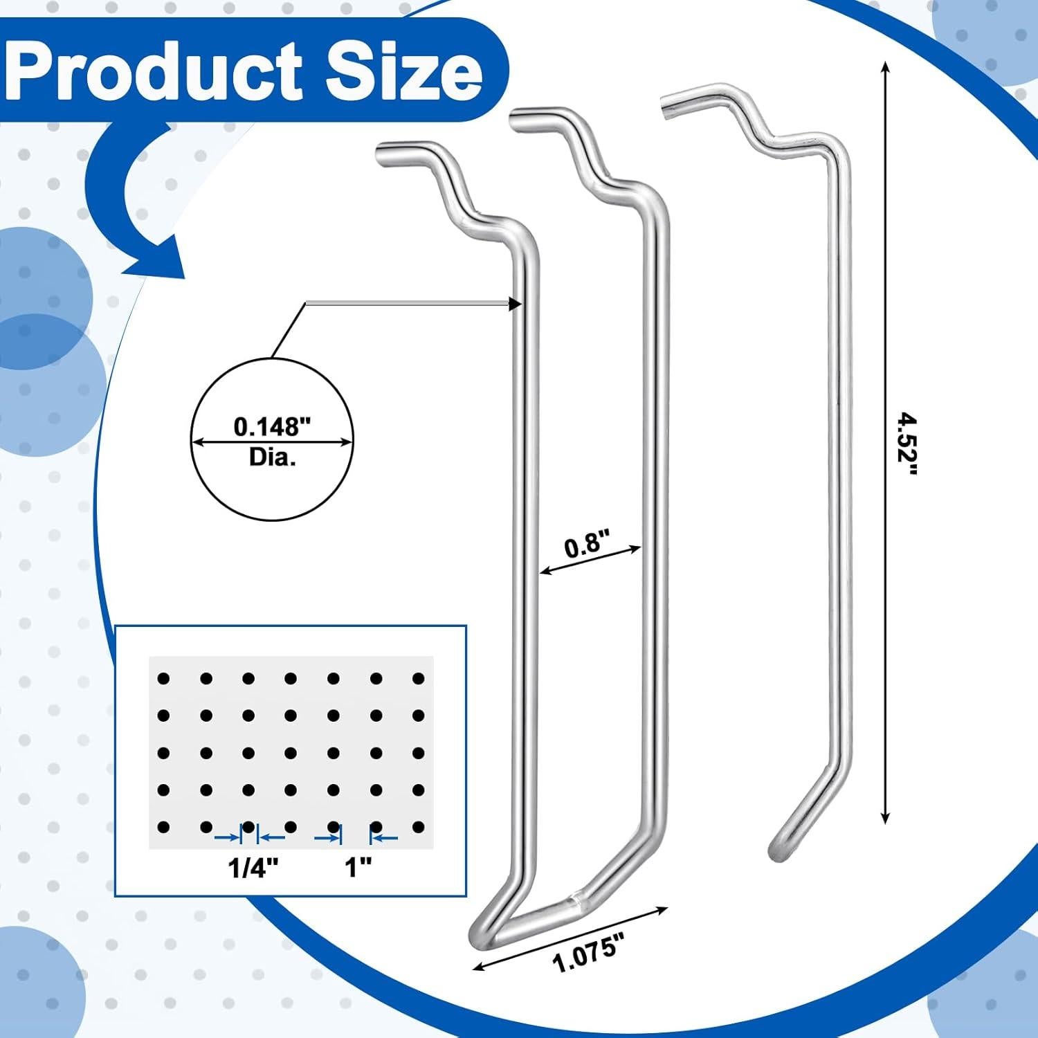 Ganchos de Doble Brazo Tandefio 50 Pcs 11.48 cm Plateados