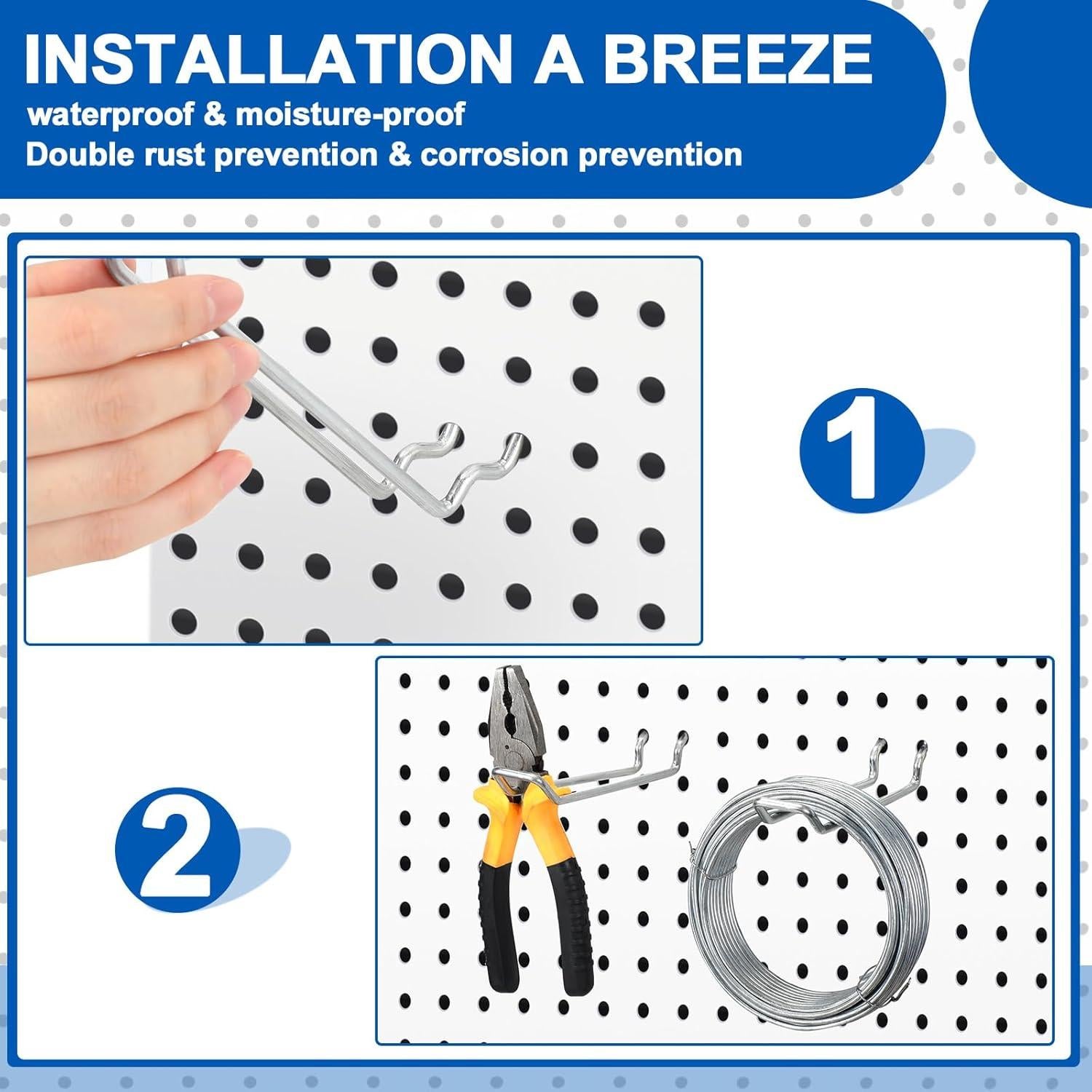 Ganchos de Doble Brazo Tandefio 50 Pcs 11.48 cm Plateados