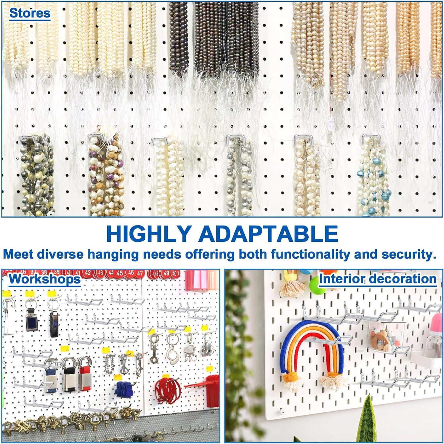 Ganchos de Doble Brazo Tandefio 50 Pcs 11.48 cm Plateados