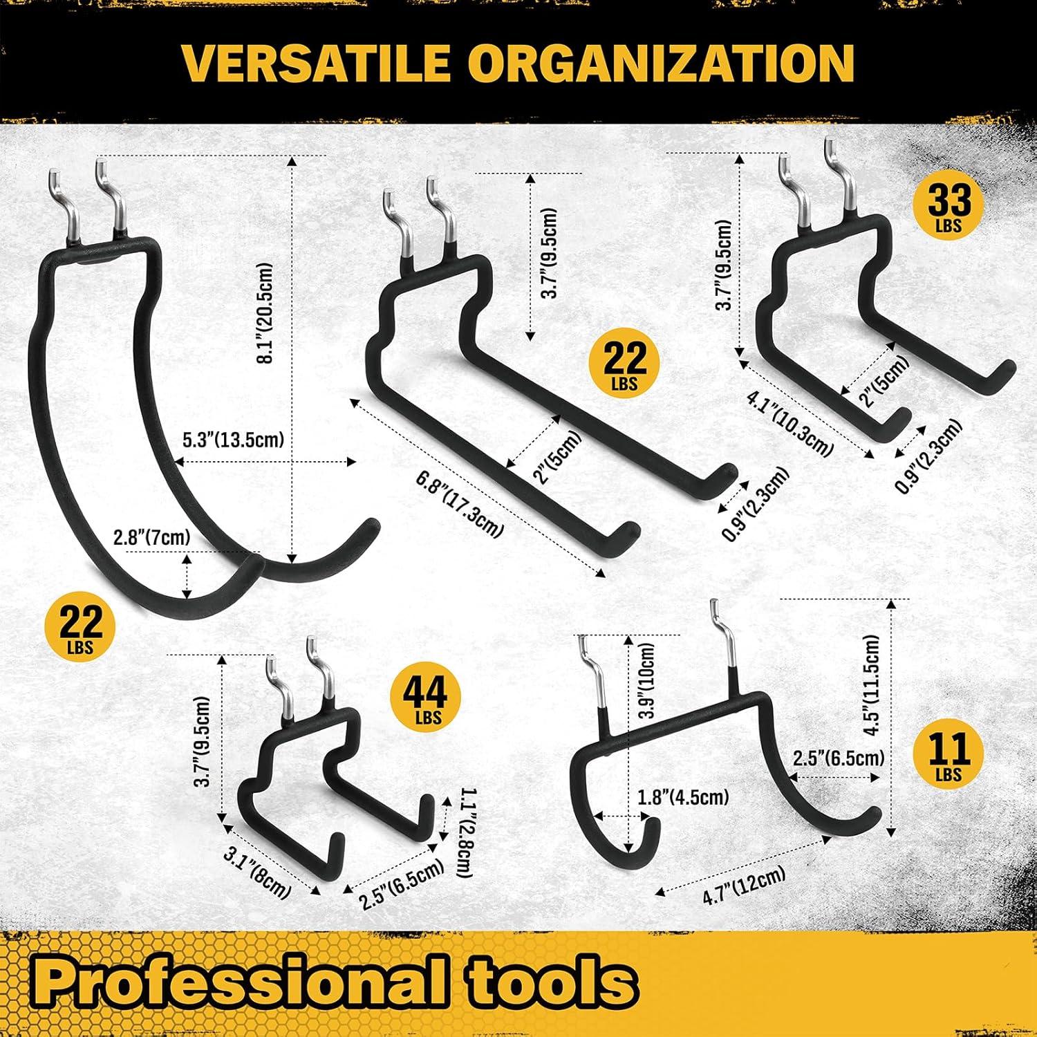 Ganchos para Tablero Perforado ELEAD 17 Piezas con Bins