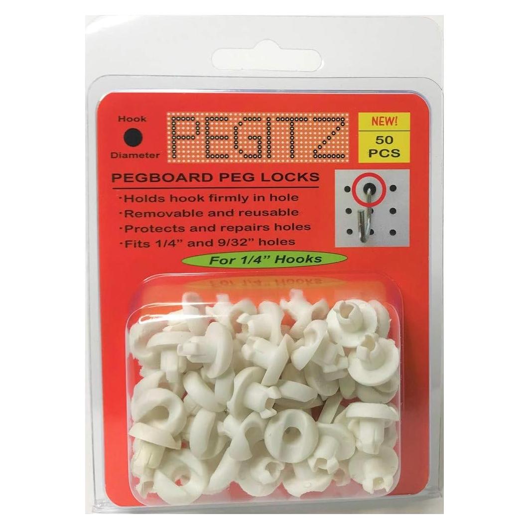 Bloques de Pegboard 50PCS Pegitz 6.35mm Blanco Reutilizables