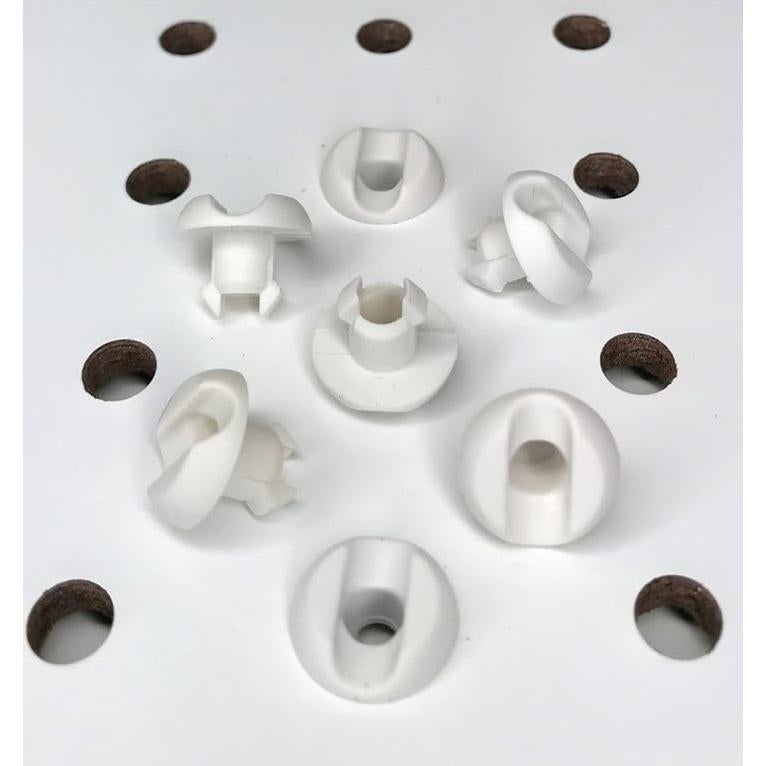 Bloques de Pegboard 50PCS Pegitz 6.35mm Blanco Reutilizables