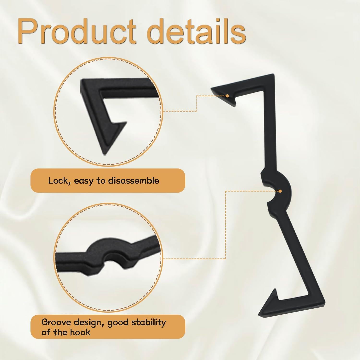 100 Clips para Tablero Perforado zDwfDc Plástico Negro 81.9g