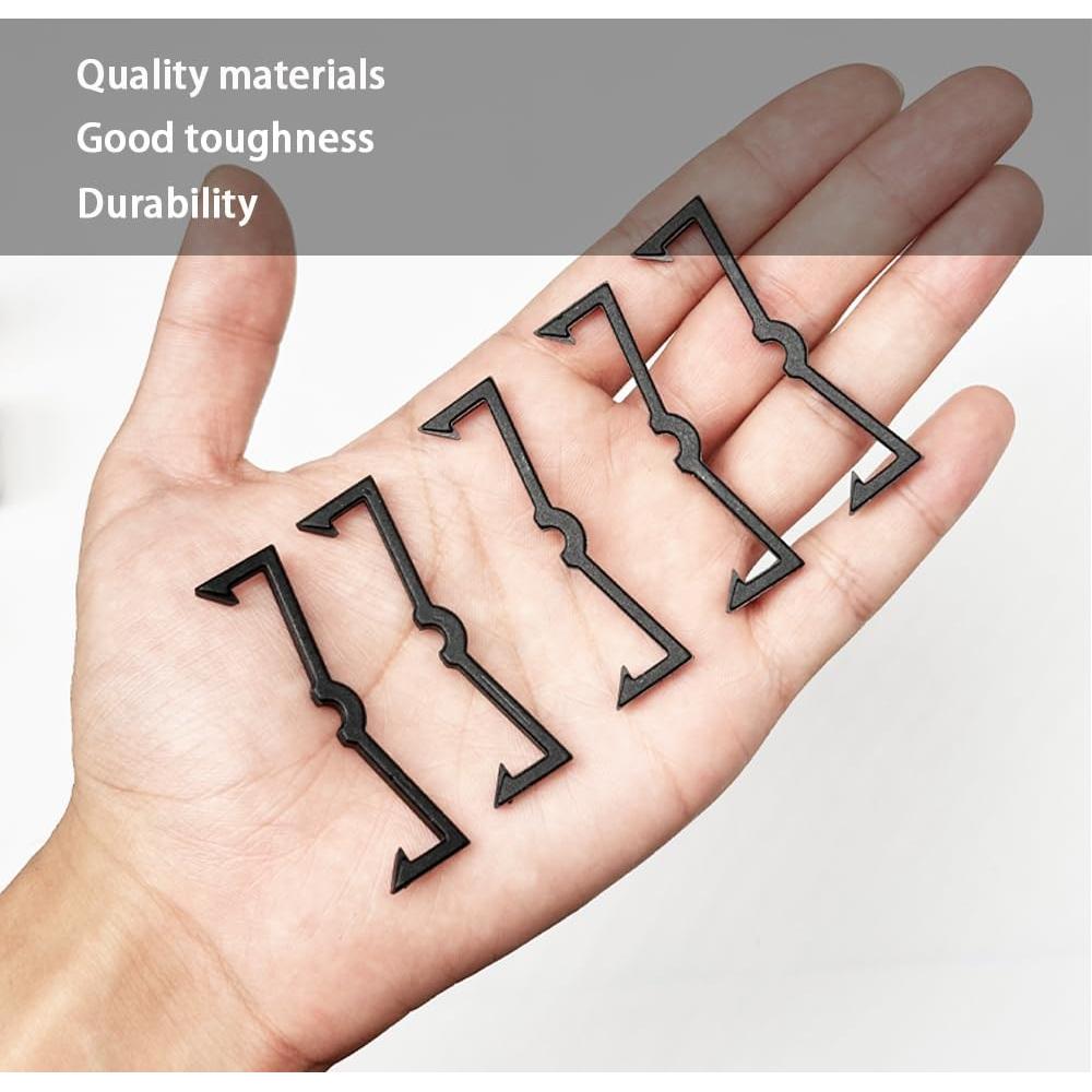 100 Clips para Tablero Perforado zDwfDc Plástico Negro 81.9g