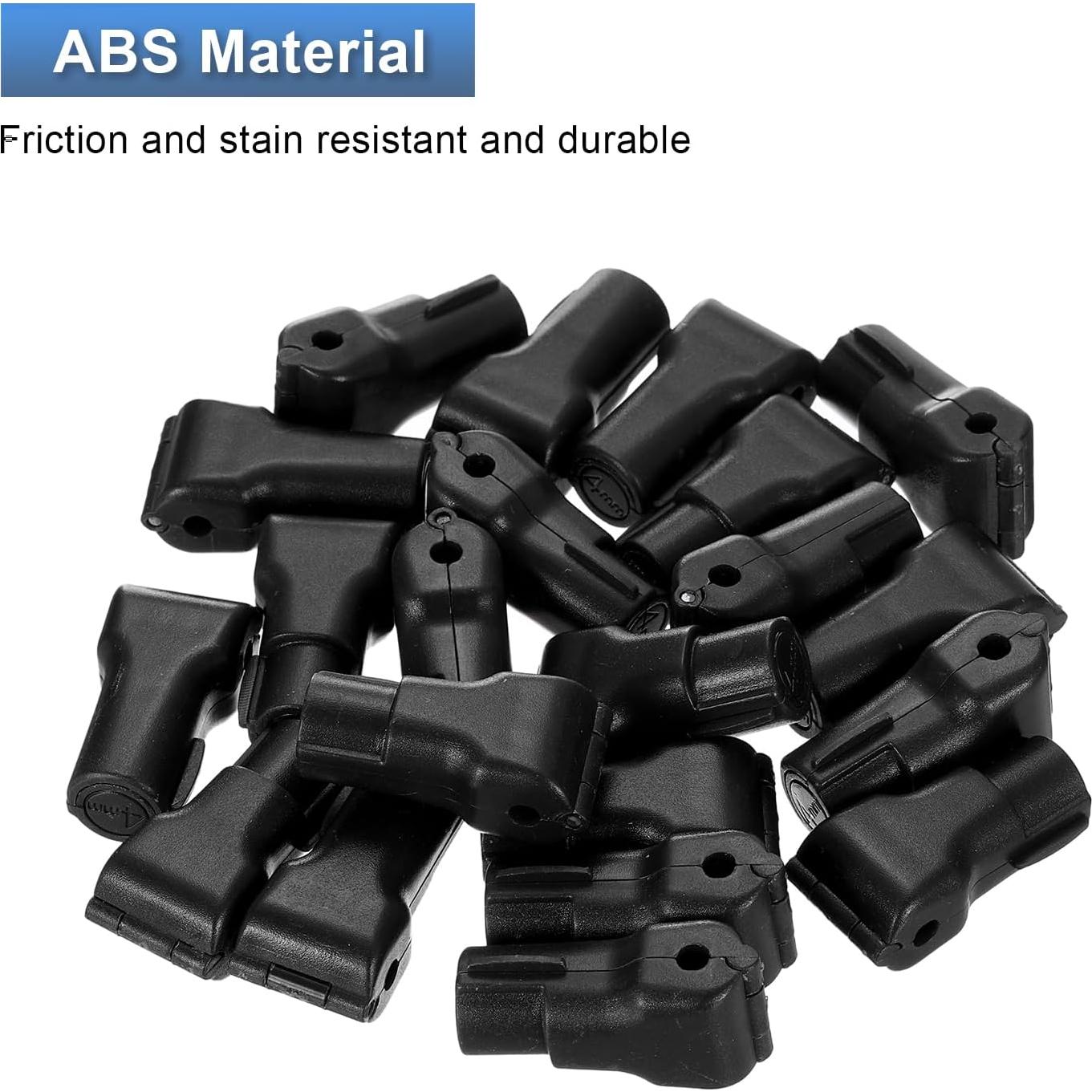 Bloqueos de Ganchos de Exhibición uxcell 100pcs ABS Negro