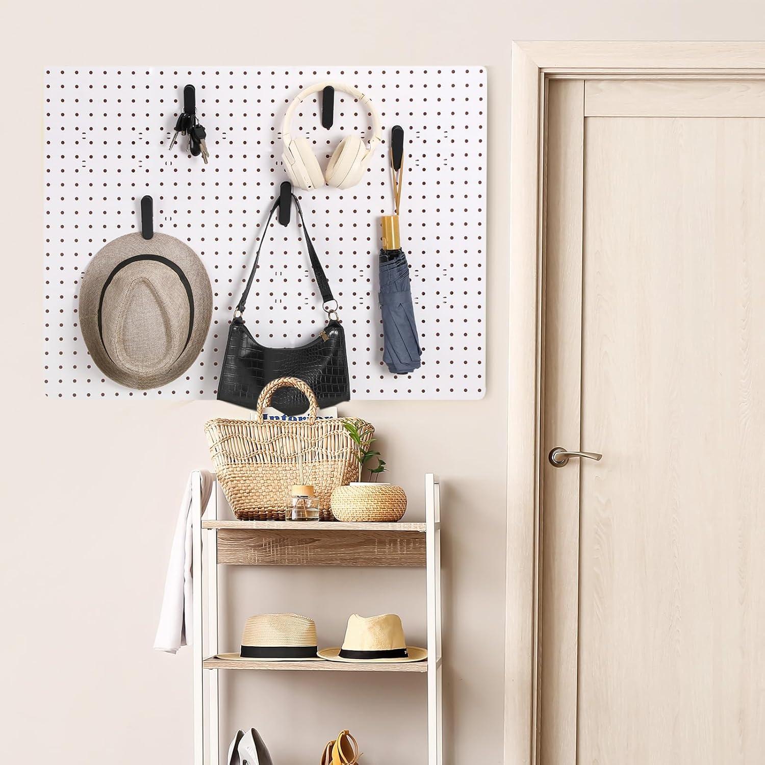 10 Clips de Tablero de Clavos Negros CroBlissful - Metal