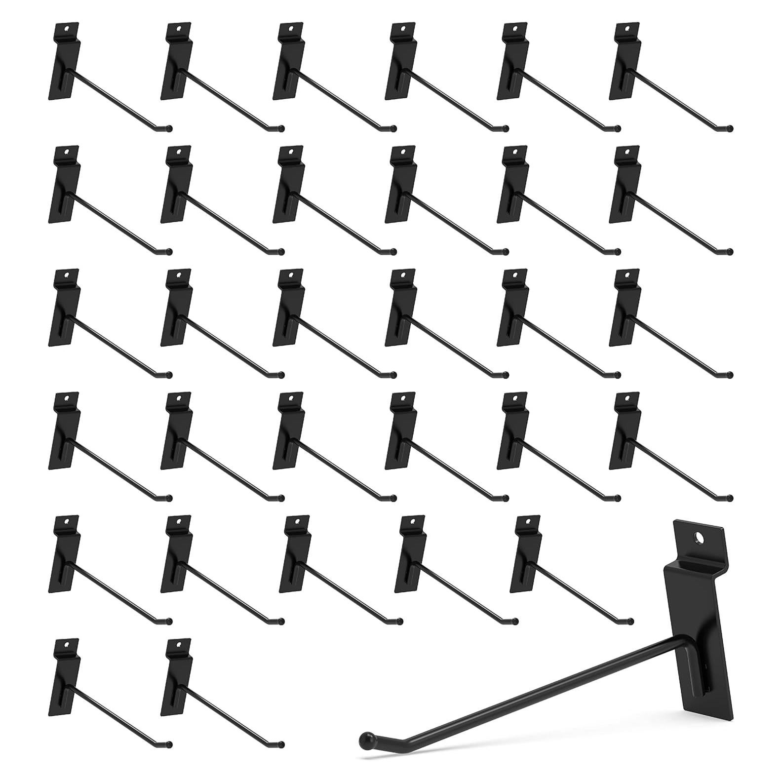 Ganchos de Pared Slatwall POETISKE 32PC 20.32cm Negro Pesado