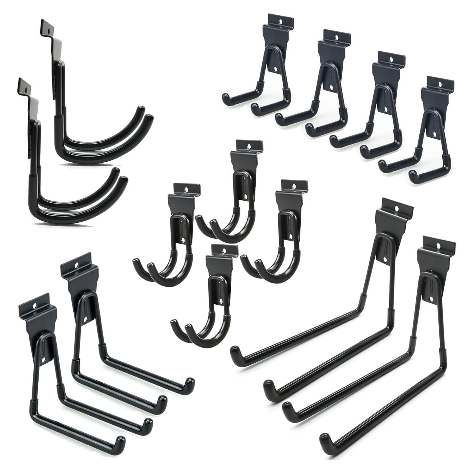 Ganchos para Slatwall ATOOLA, Paquete de 14, Negro, Alta Resistencia