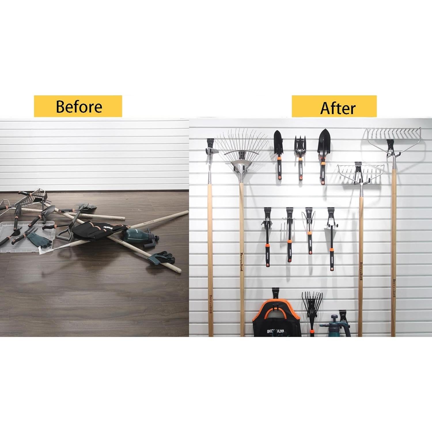 Ganchos para Slatwall ATOOLA, Paquete de 14, Negro, Alta Resistencia