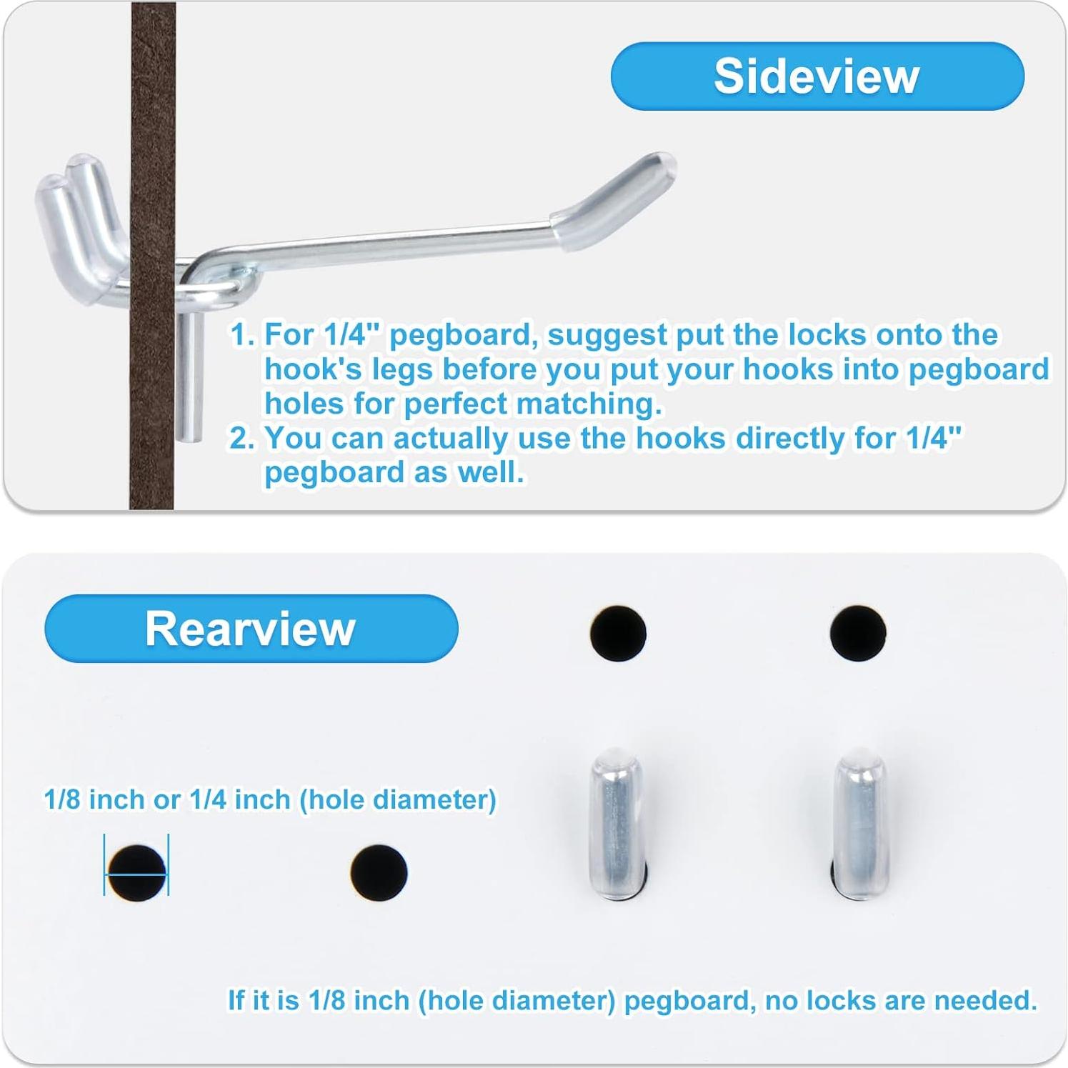 Ganchos de Metal BetzFord 2" para Tablero Perforado - 50 Pzas