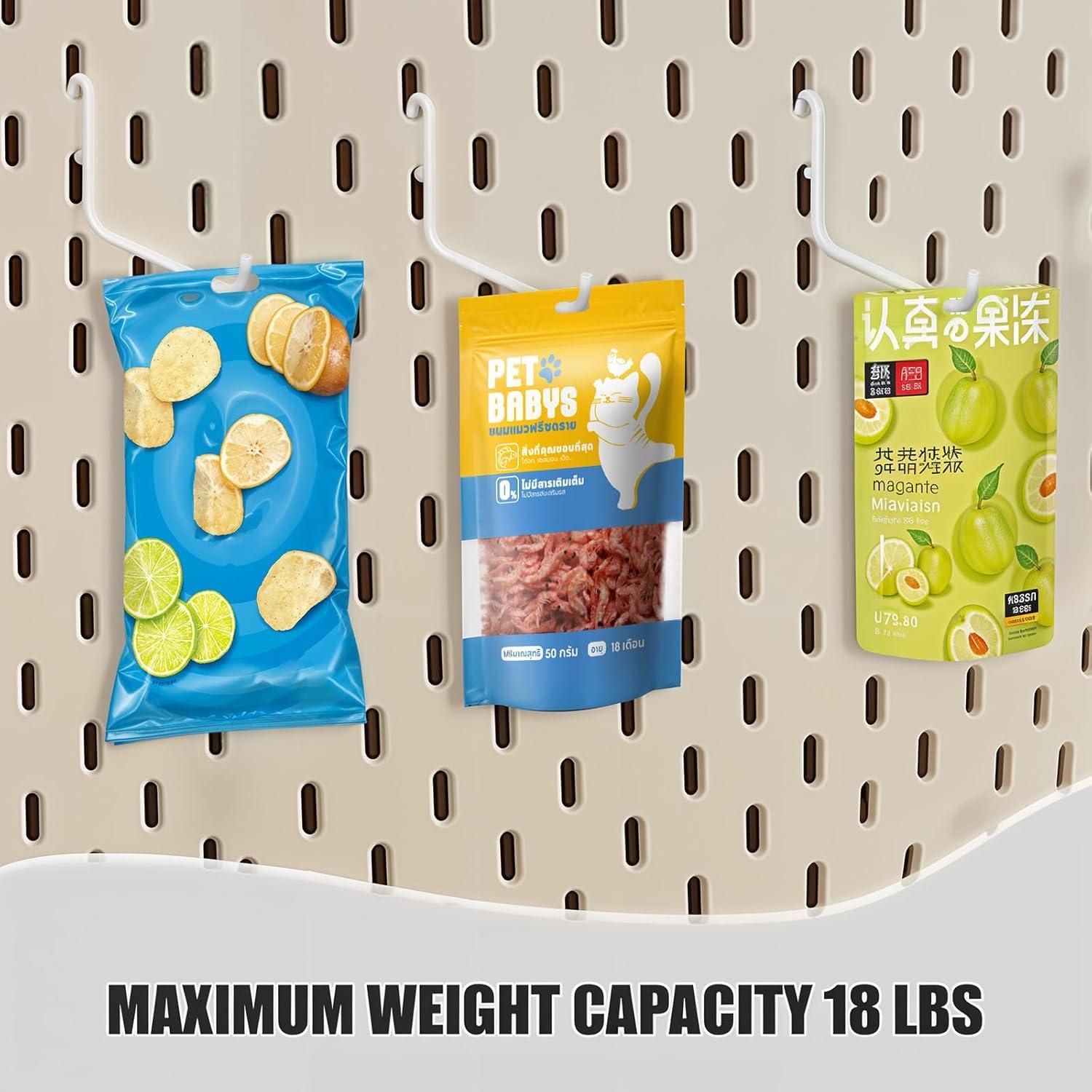 Ganchos para Tablero de Clavos HOFURME 24 Pcs 9.5x6 cm Blanco