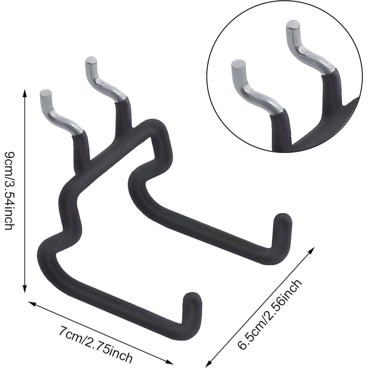 4 Ganchos Dobles de Utilidad Nivithi para Tablero de Clavos
