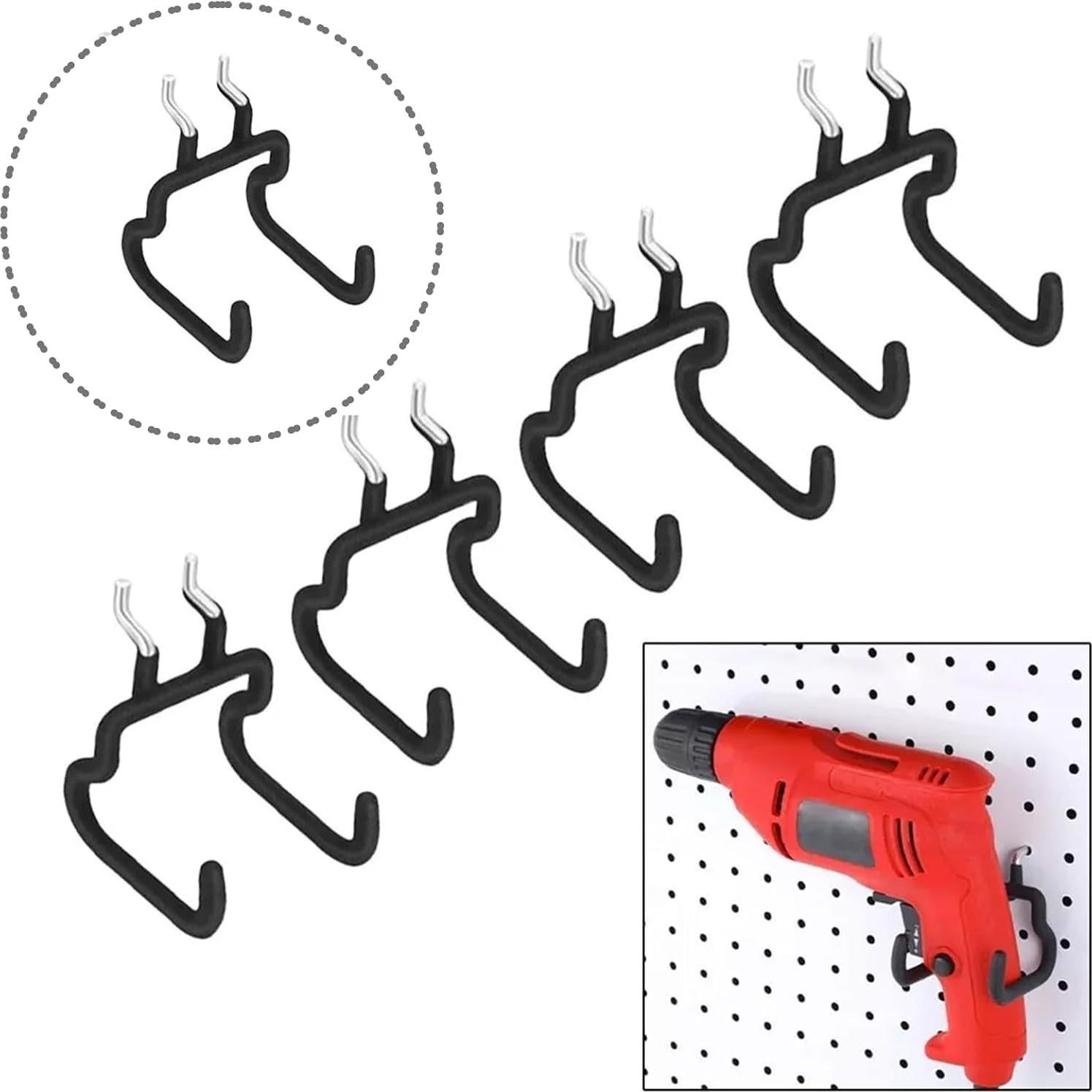 4 Ganchos Dobles de Utilidad Nivithi para Tablero de Clavos