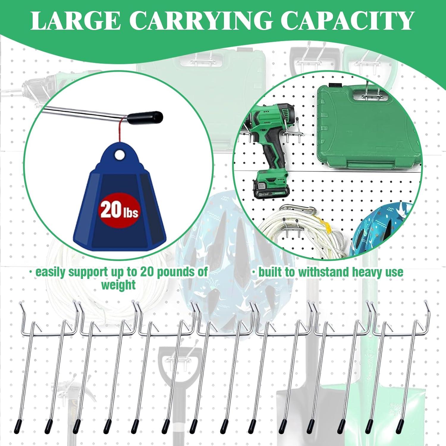 Ganchos Doble Brazo Yauhar 50 Pcs 12cm Metal para Tablero