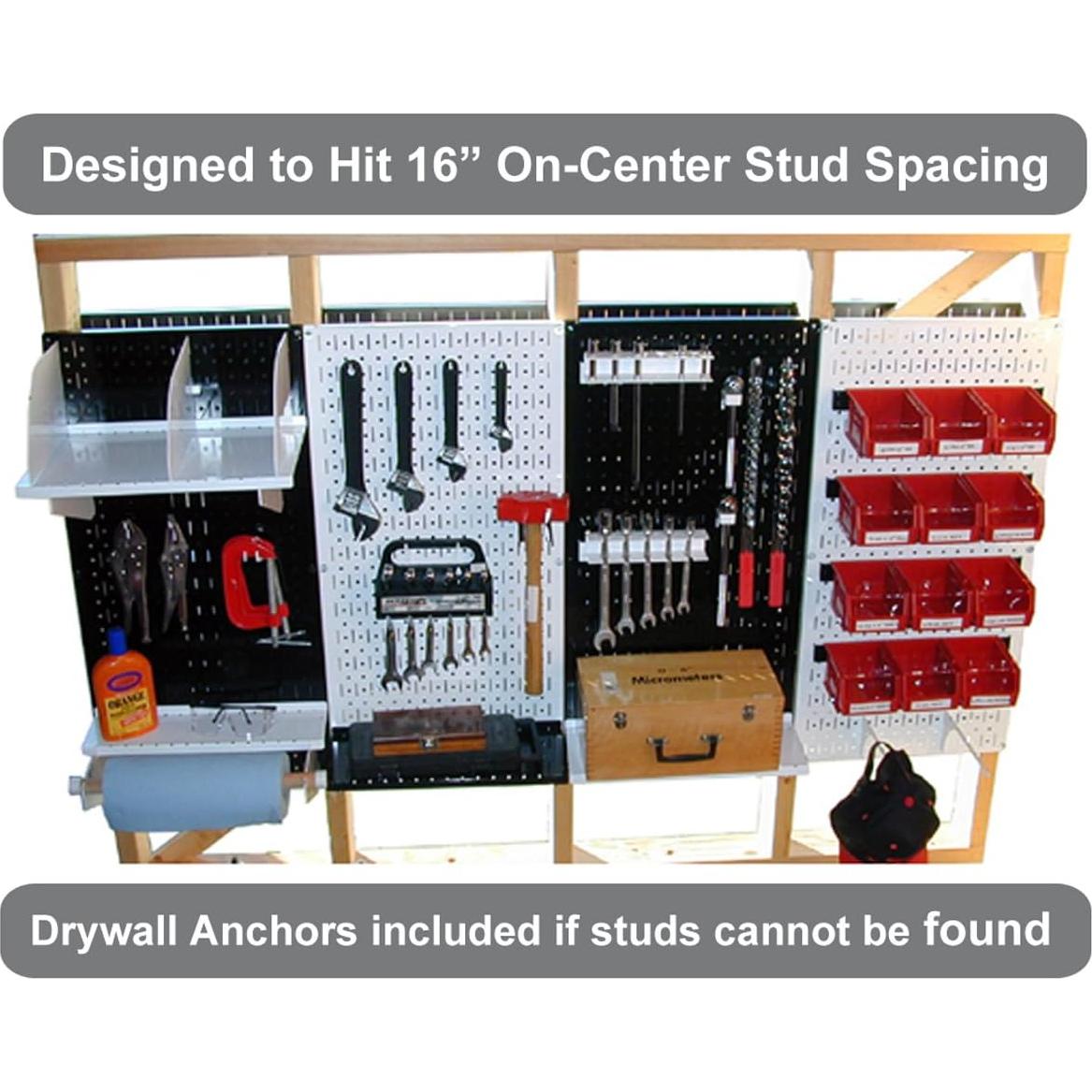 Paneles de Pegboard de Metal Azul Wall Control 81.28x81.28 cm