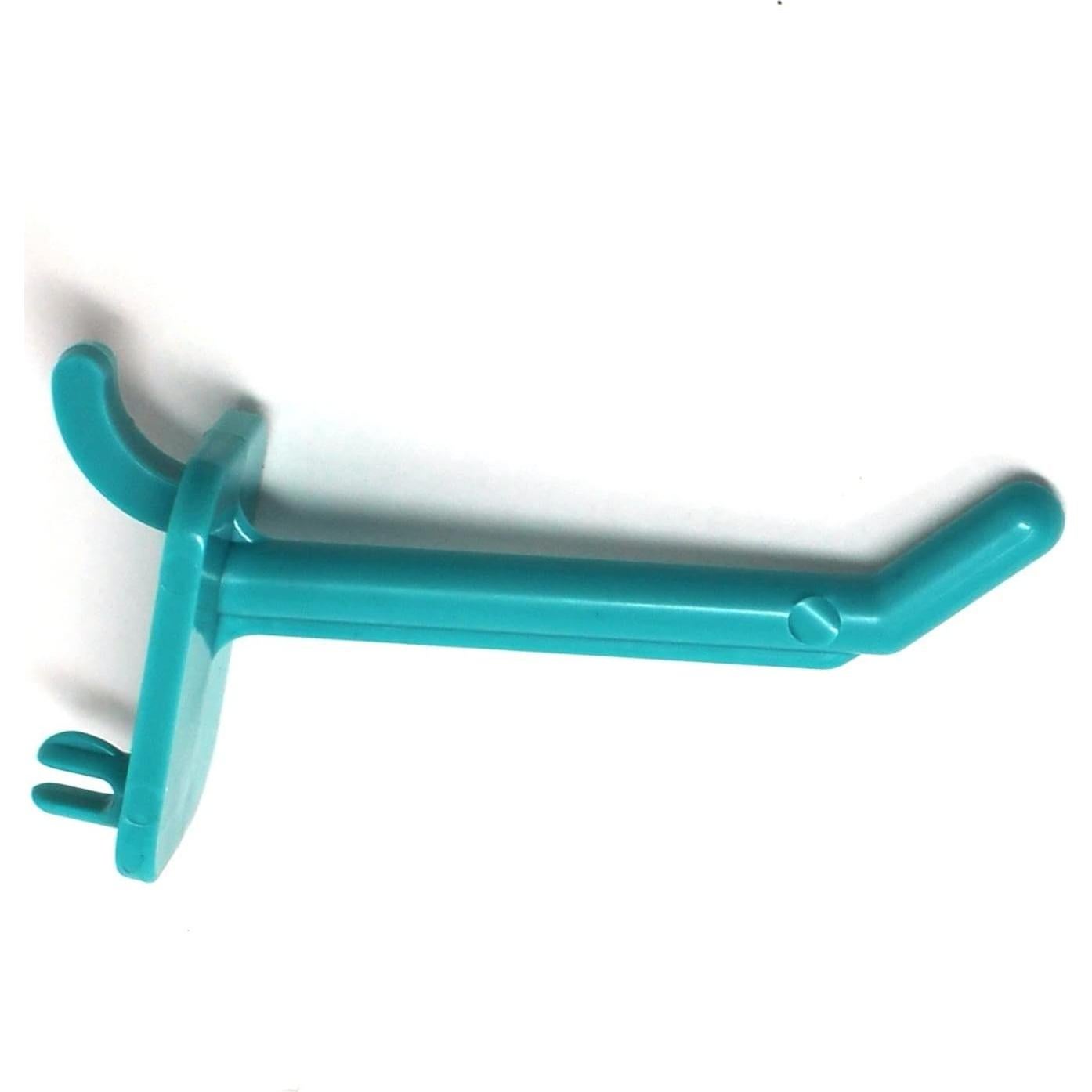 Ganchos de Plástico Teal para Tablero Perforado JSP - 25 Unidades