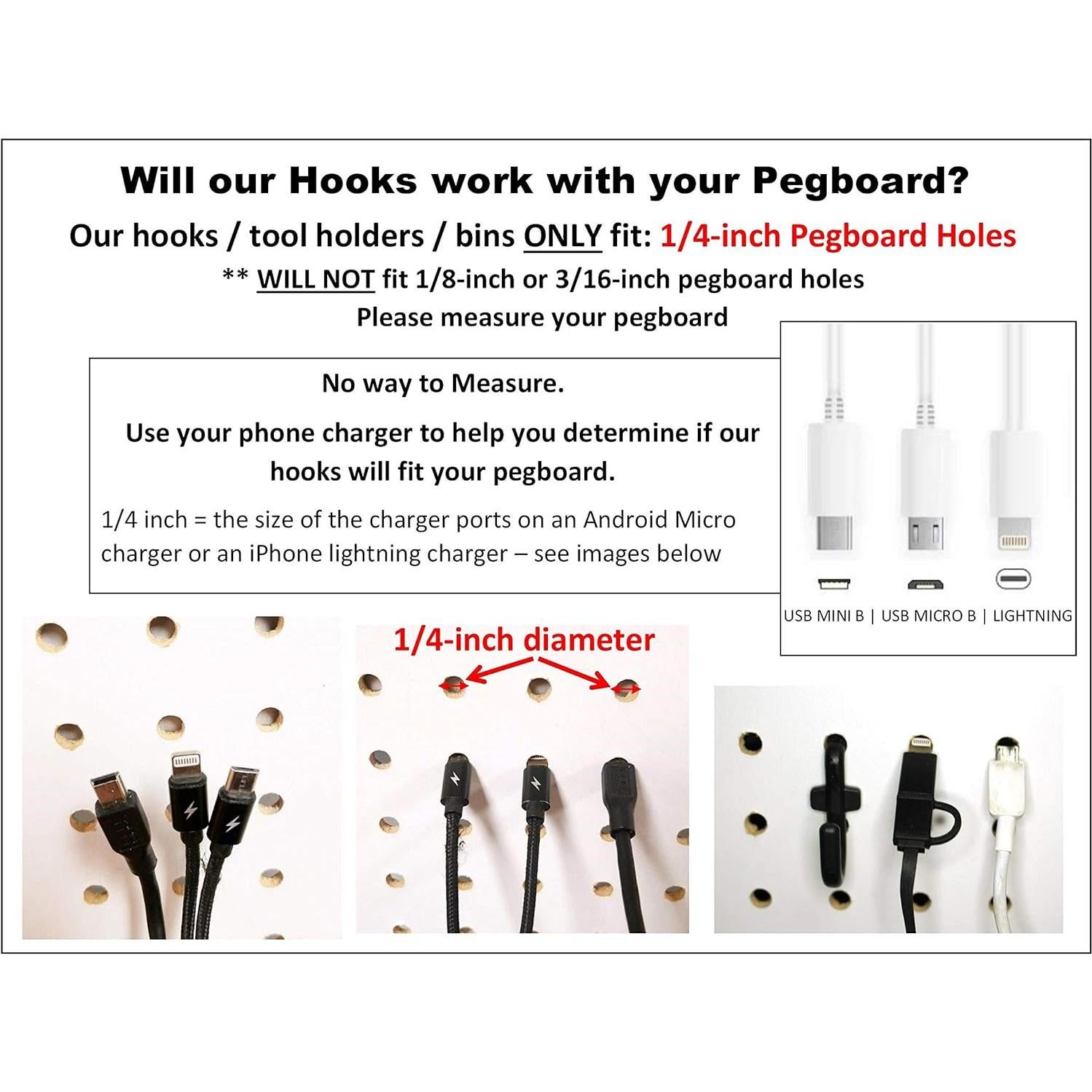 Ganchos de Plástico Teal para Tablero Perforado JSP - 25 Unidades