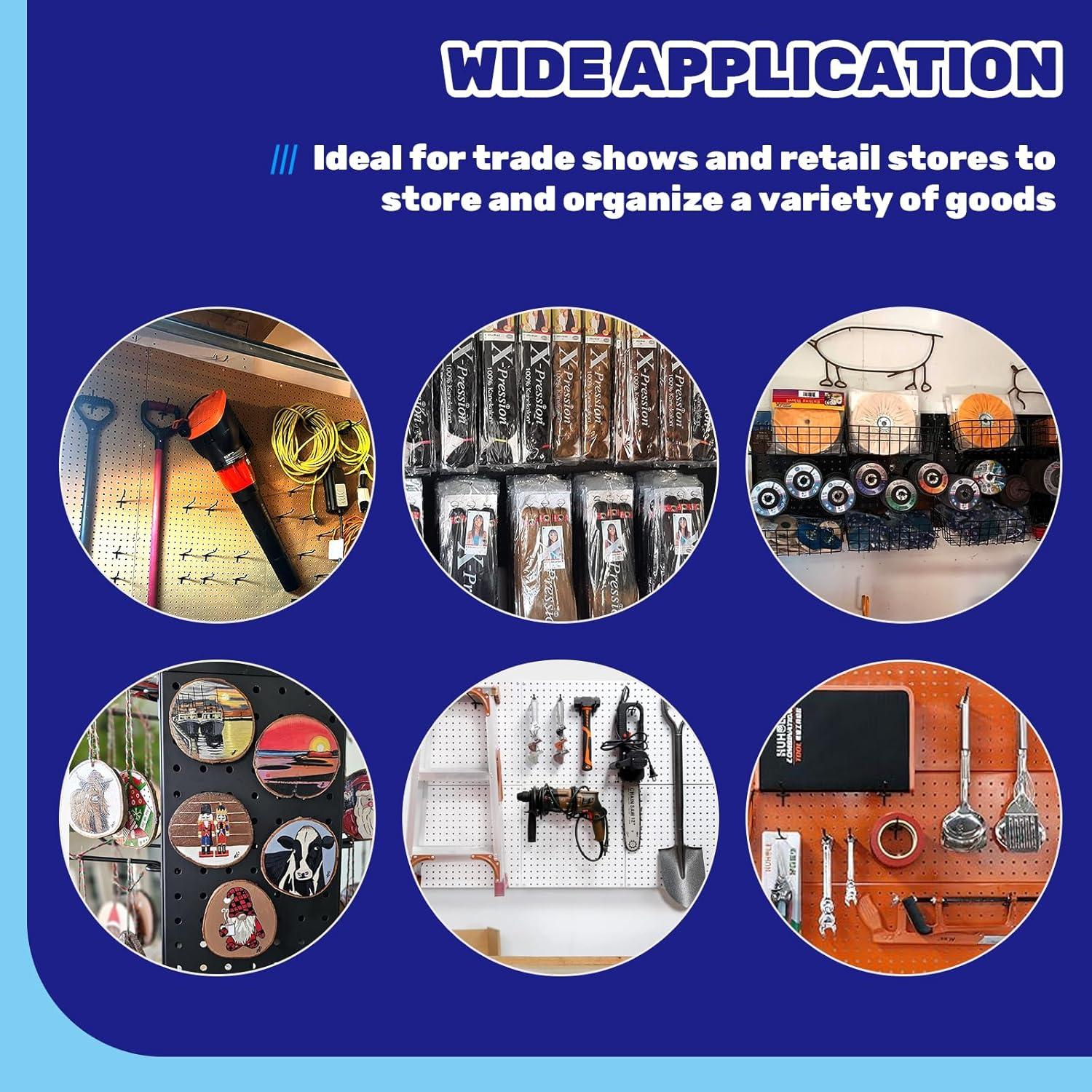 Juego de 40 Ganchos de Exhibición Waltool Acero Inoxidable Negro