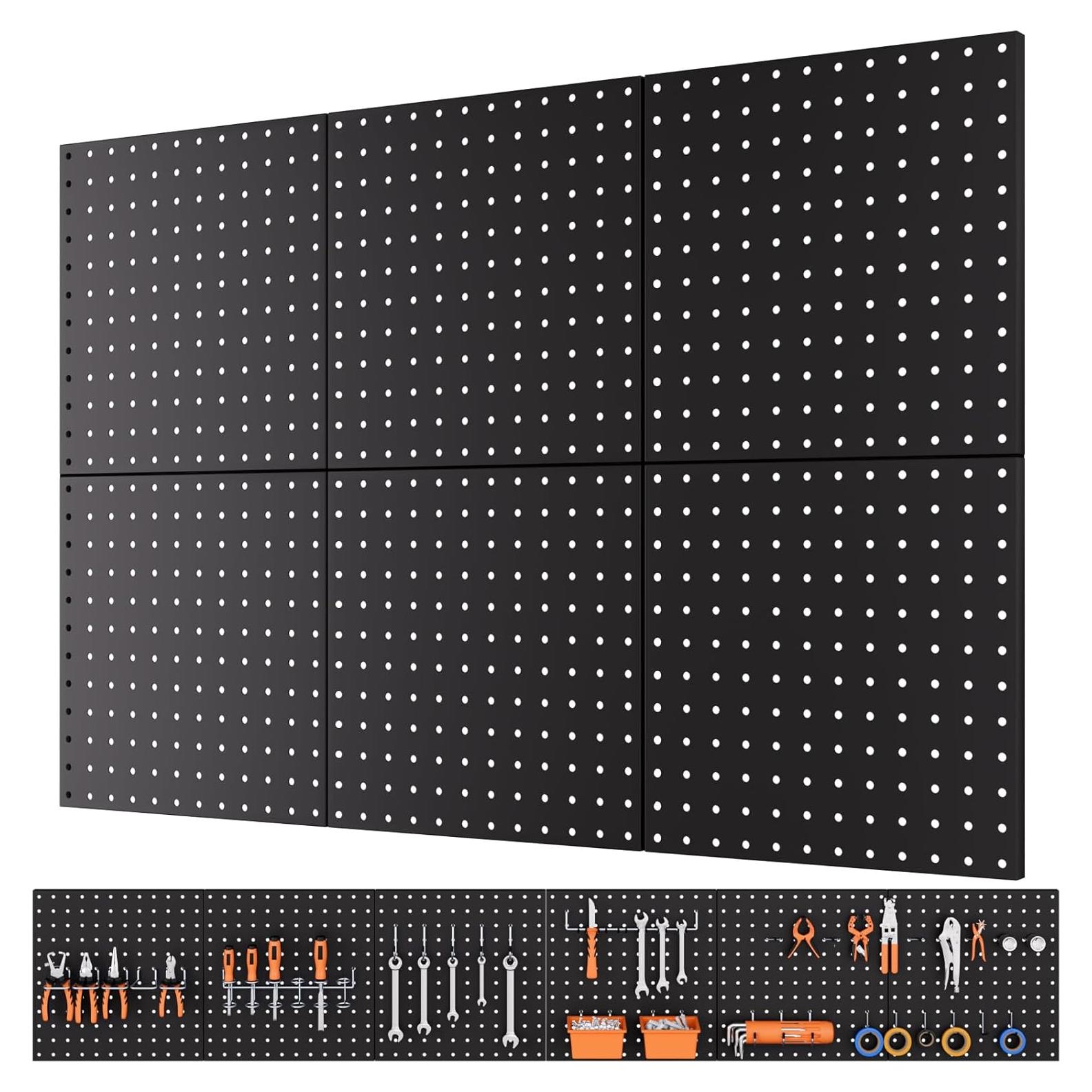 Paneles de Metal para Tablero de Clavos INCLY 6 Piezas 30.48cm