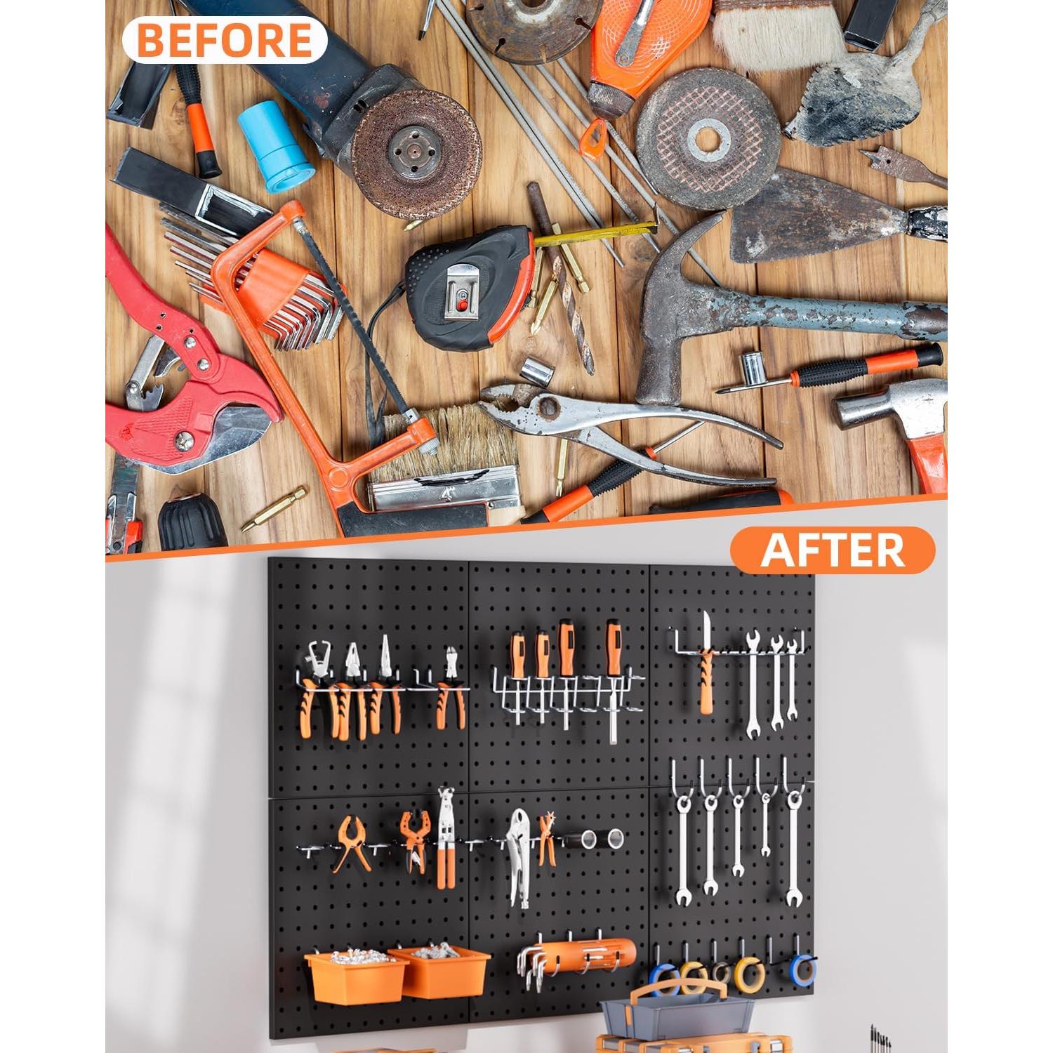 Paneles de Metal para Tablero de Clavos INCLY 6 Piezas 30.48cm