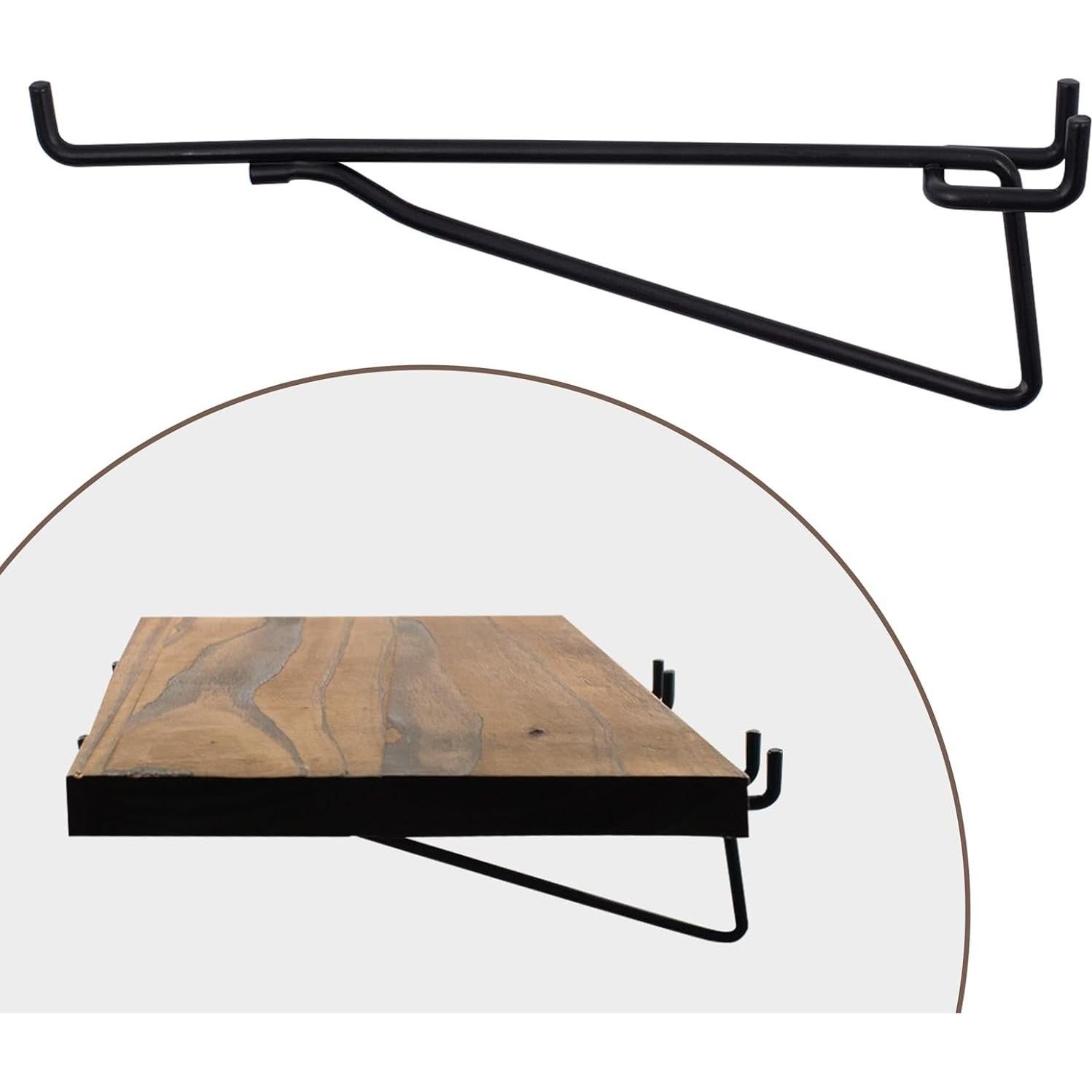 8 Ganchos de Metal para Estantes de Tablero Perforado KeaJuidy