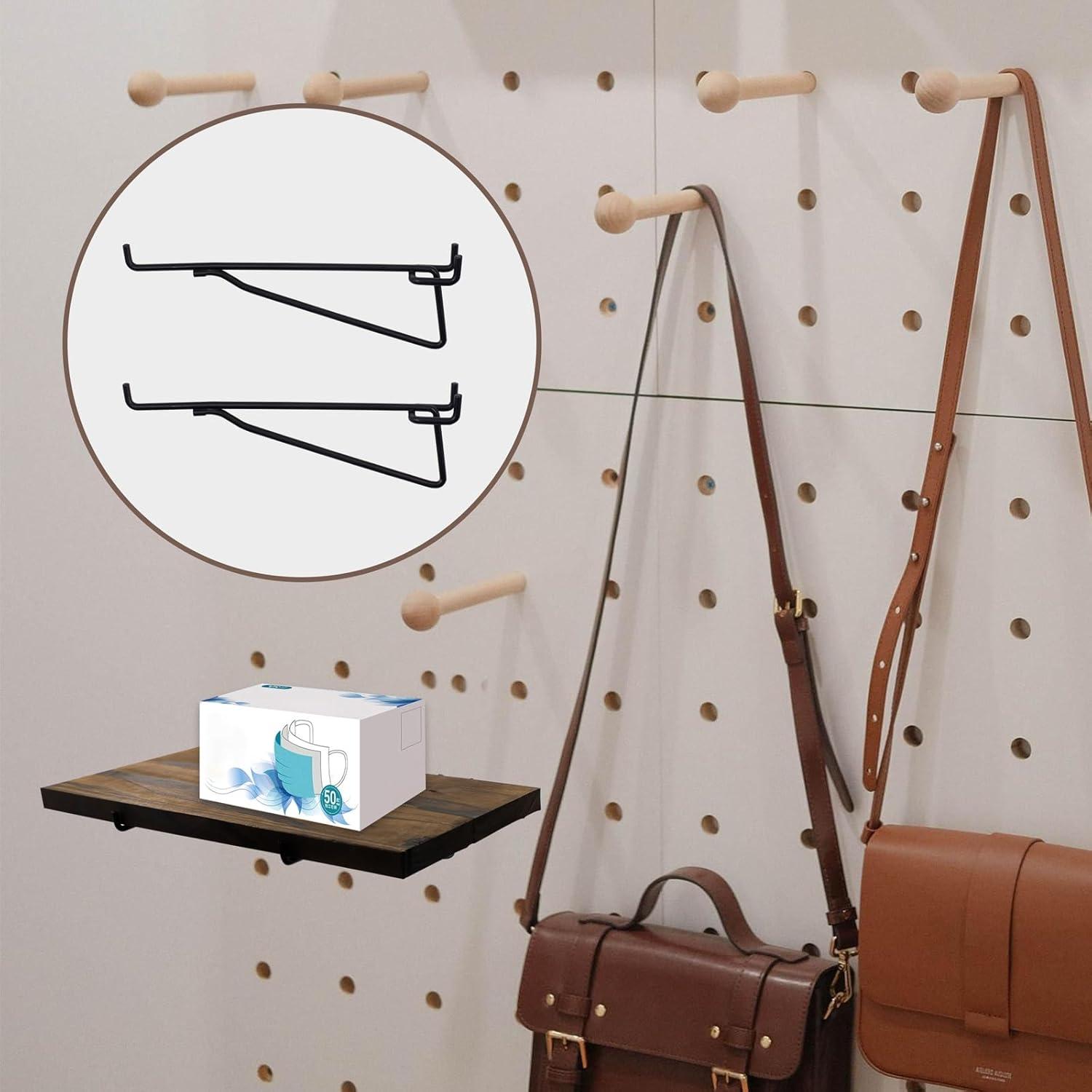 8 Ganchos de Metal para Estantes de Tablero Perforado KeaJuidy