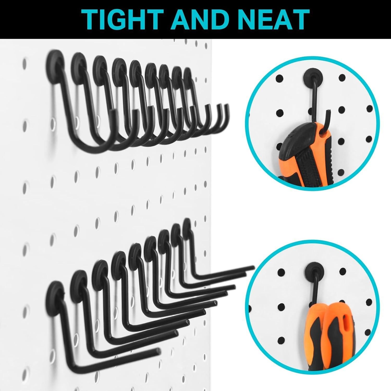 Ganchos en J G.CORE para Tableros Perforados - Juego de 40
