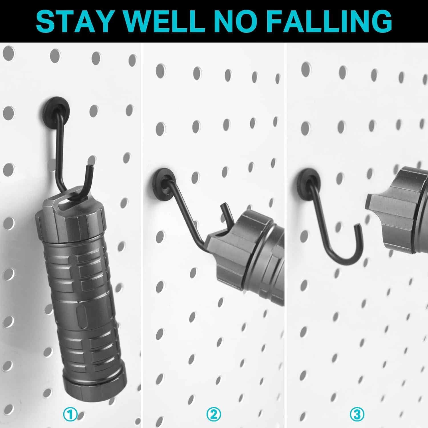 Ganchos en J G.CORE para Tableros Perforados - Juego de 40