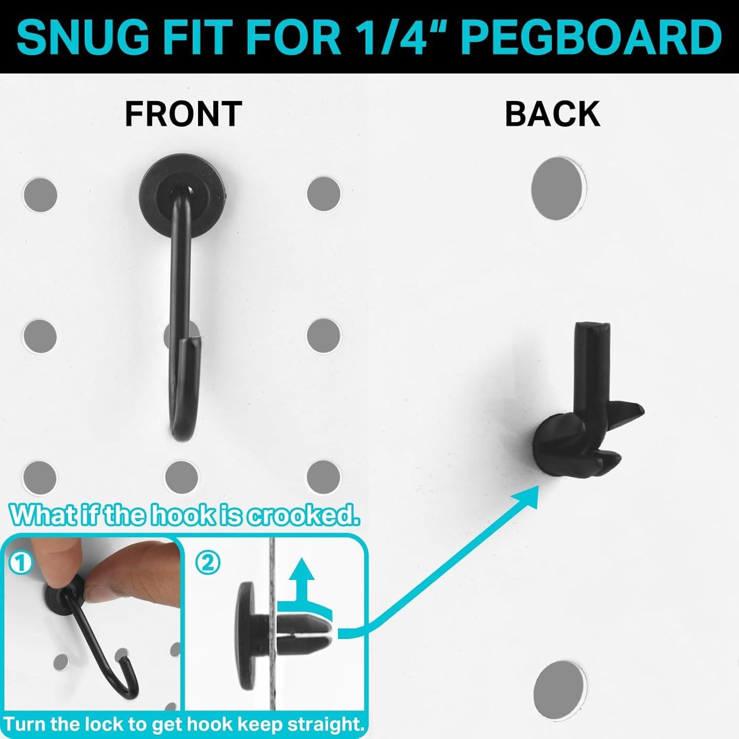 Ganchos en J G.CORE para Tableros Perforados - Juego de 40