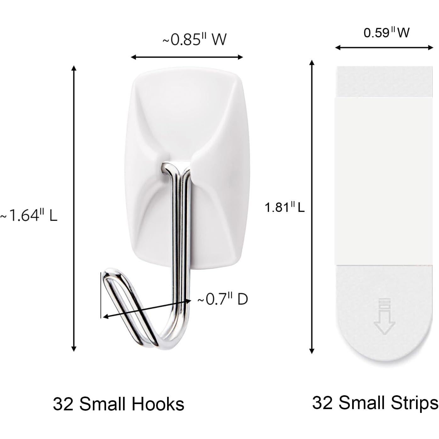 Ganchos Adhesivos Sin Daño Sinfuo 32 Ganchos Alta Resistencia