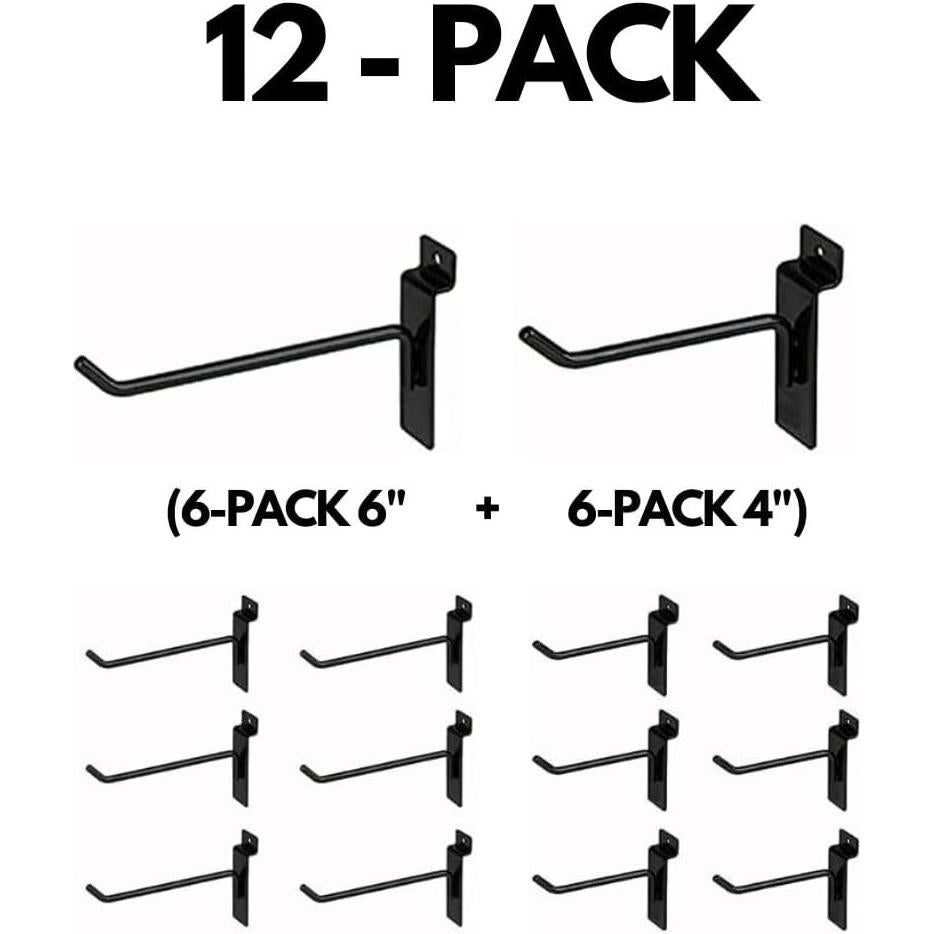 Ganchos de Metal Pesados SOLUCIONES KINGDOM - Paquete de 12