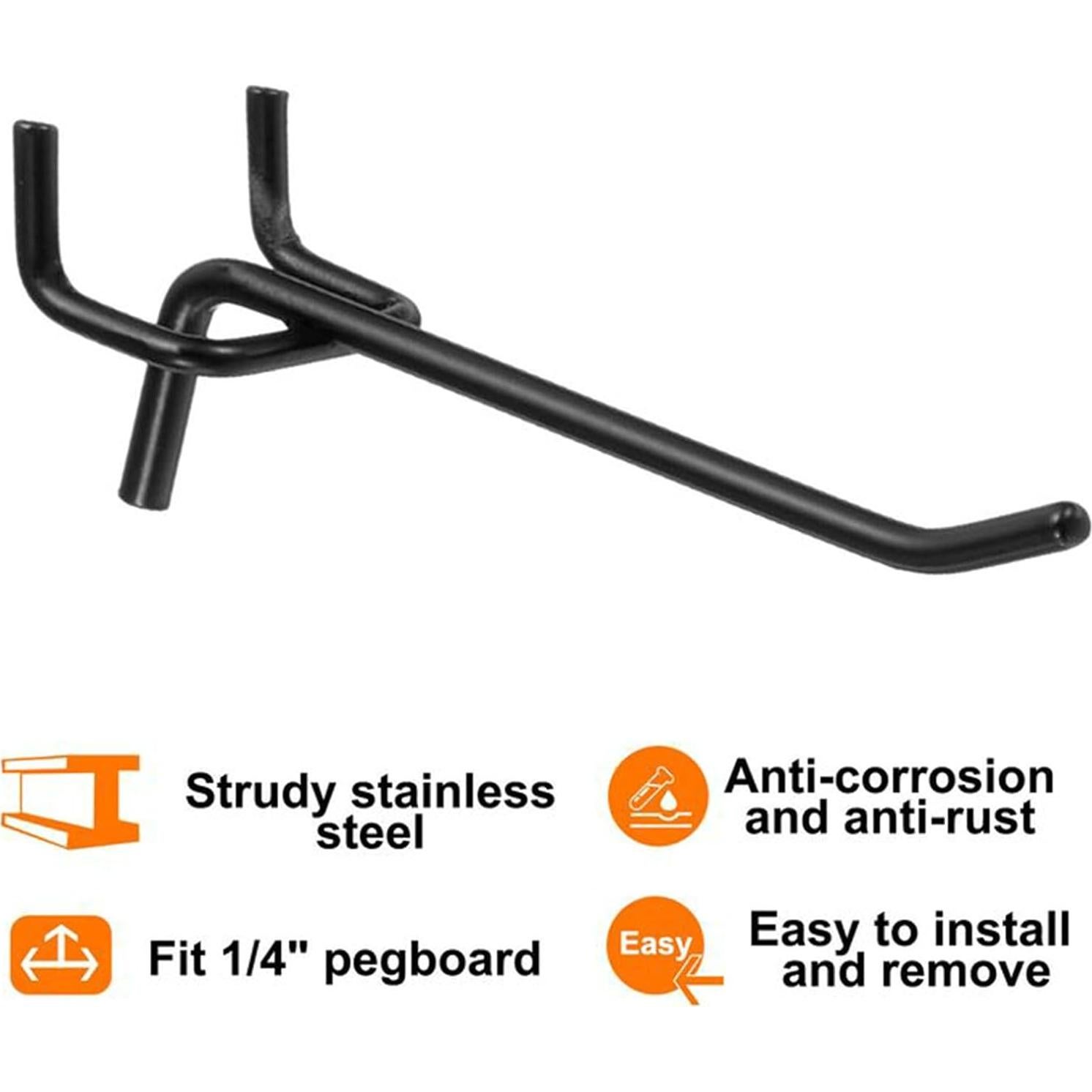 60 Ganchos para Tablero Perforado Nivithi - 2, 4 y 6 Pulgadas