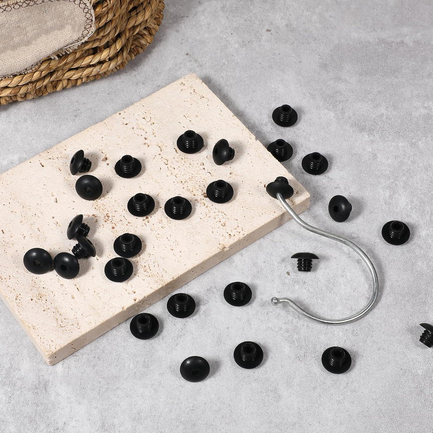 120 Ganchos de Bloqueo para Tablero FdcLixuvol Negro 6.35mm